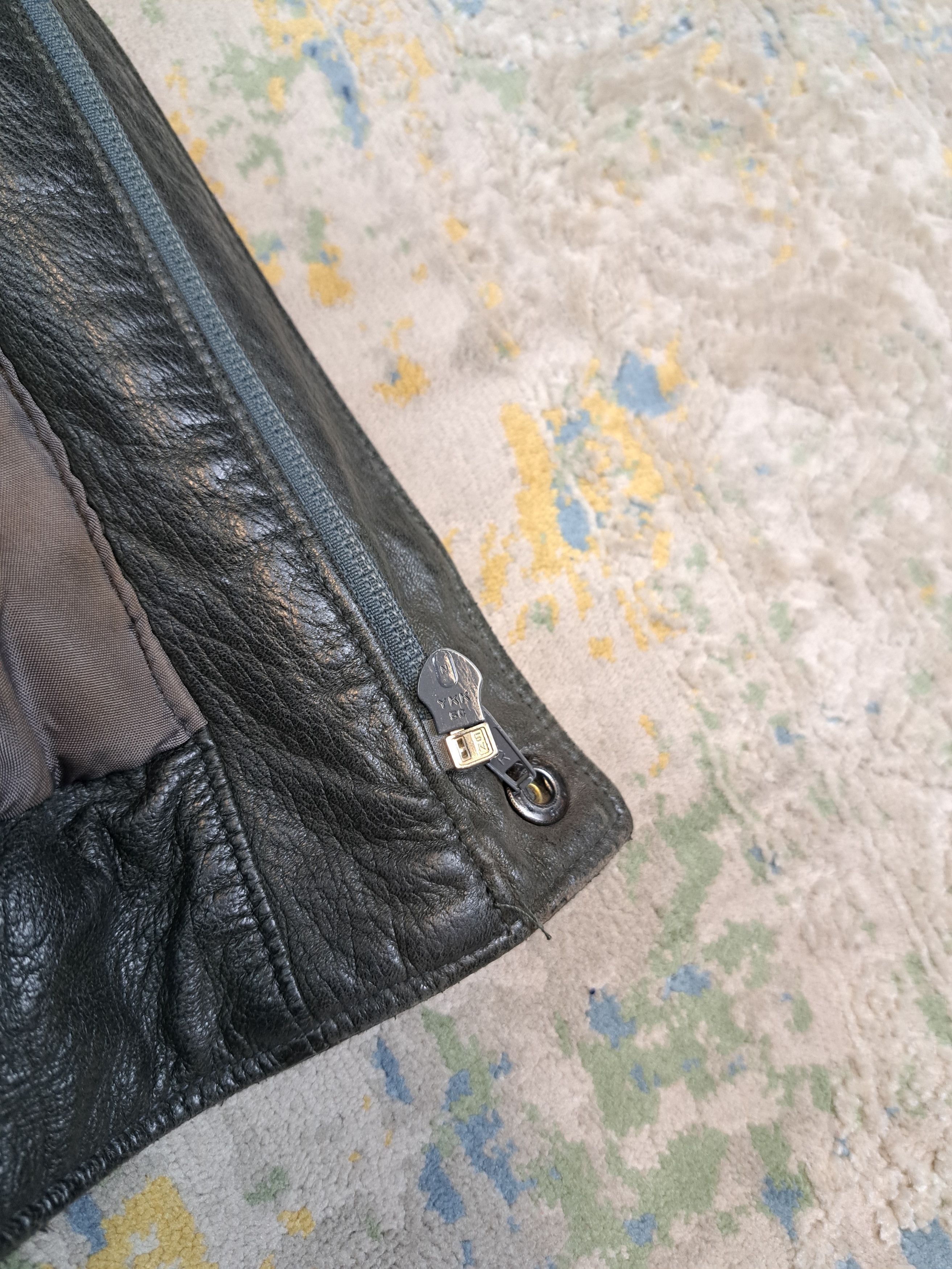 Genuine Leather Archive Boxy Cropped Leather Jacket Faded Cafe Racer Moto Size US XL / EU 56 / 4 - 11 Thumbnail