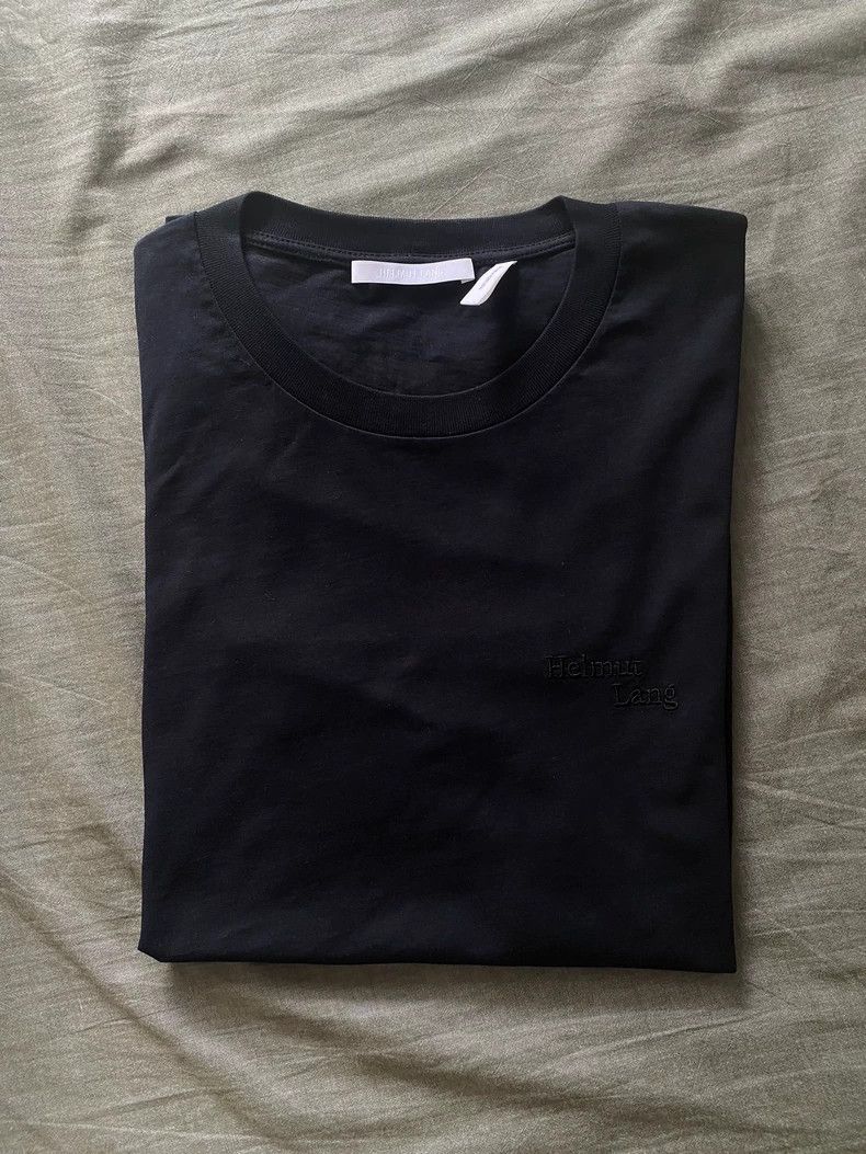 Helmut Lang Black Embroidered Logo T-shirt - dmc