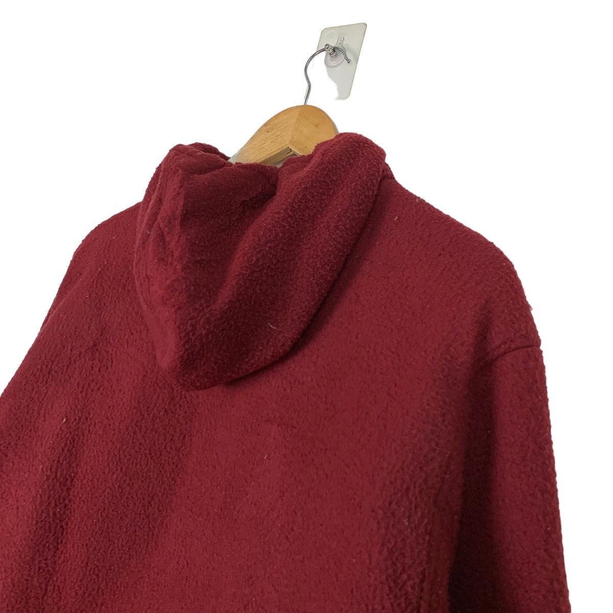 Vintage Univesite De Paris Surbonne Red Fleece Hoodie #1083-C49 Size US M / EU 48-50 / 2 - 8 Thumbnail