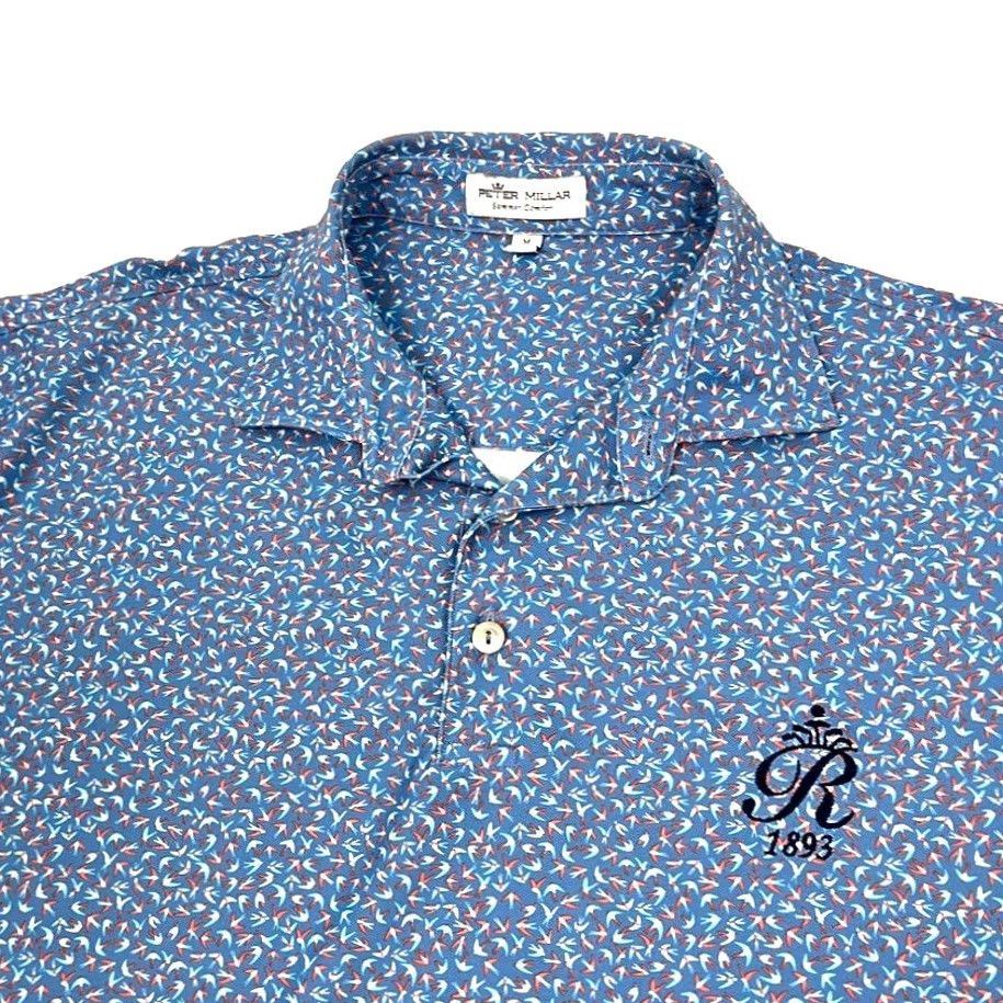 Peter Millar Peter Millar Crown Sport Cathay Polo Shirt Men M Golf Performance Summer Comfort Polo Men M Blue Logo Size US M / EU 48-50 / 2 - 2 Thumbnail