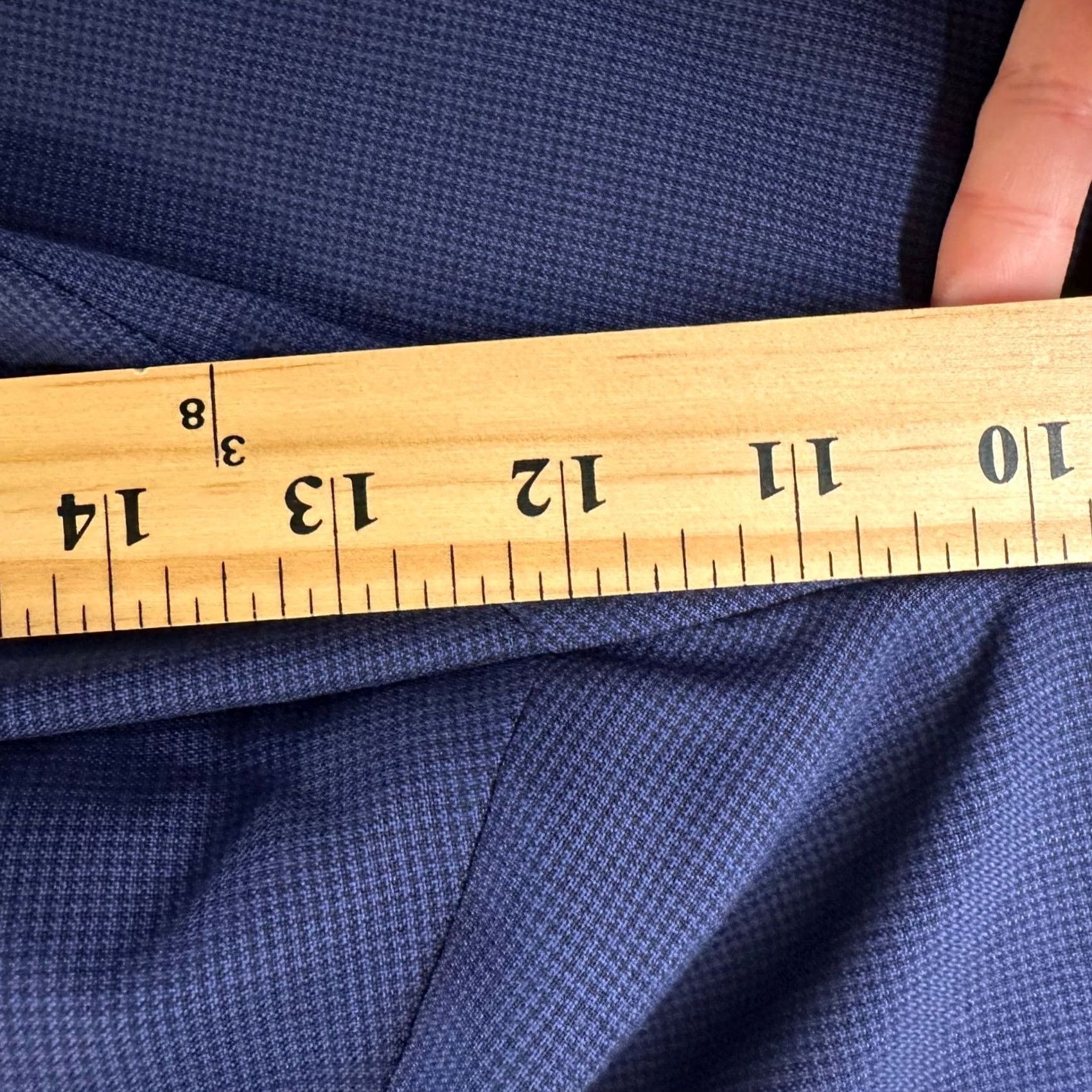 Canali Canali Pants Mens 40 Blue Houndstooth Dress Pants Flat Front Tailored Trousers Size US 40 / EU 56 - 7 Thumbnail