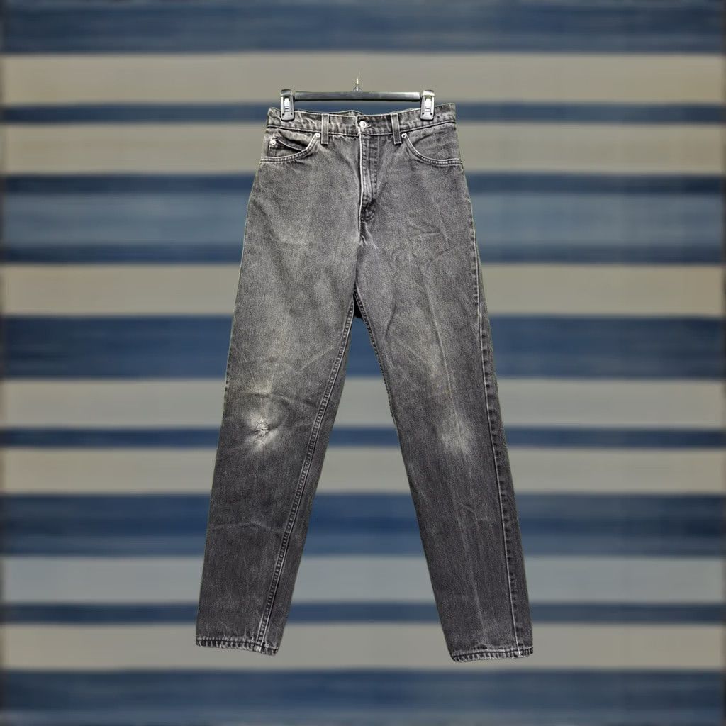 Levi's Levi's 550 Jeans Denim Black 30x32 Slim Fit Vintage 90s Grunge Logo Mens Jeans Size US 30 / EU 46 - 1 Thumbnail