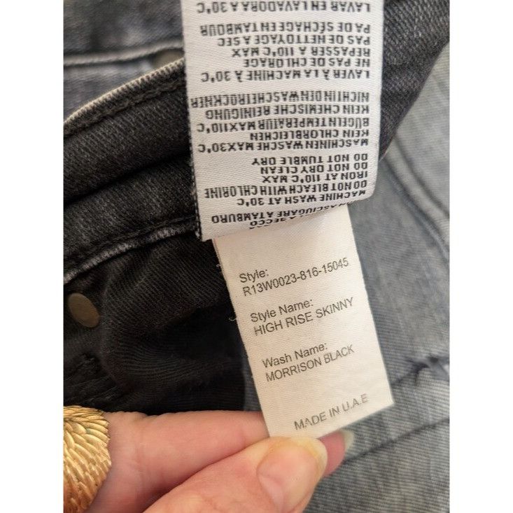 R13 R13 High Rise Skinny Jeans - Morrison Black Size 27" / US 4 / IT 40 - 5 Thumbnail