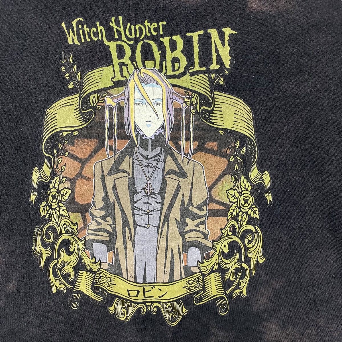 Anime Vintage 00's WITCH HUNTER ROBIN Faded Distressed Anime Tee Size US L / EU 52-54 / 3 - 2 Thumbnail
