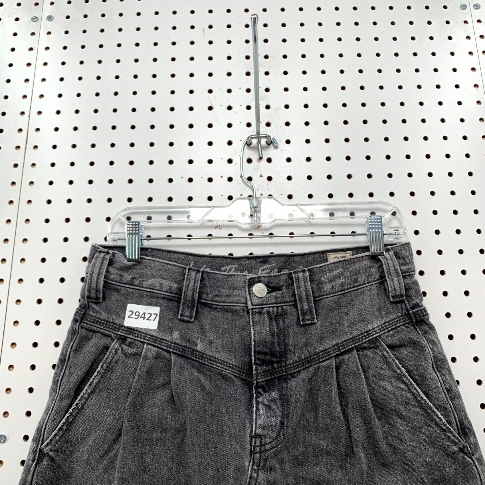 Free People Free People Denim Mini Skirt Womens Size 27 Gray Sidecar Pleat Size 27" / US 4 / IT 40 - 2 Thumbnail