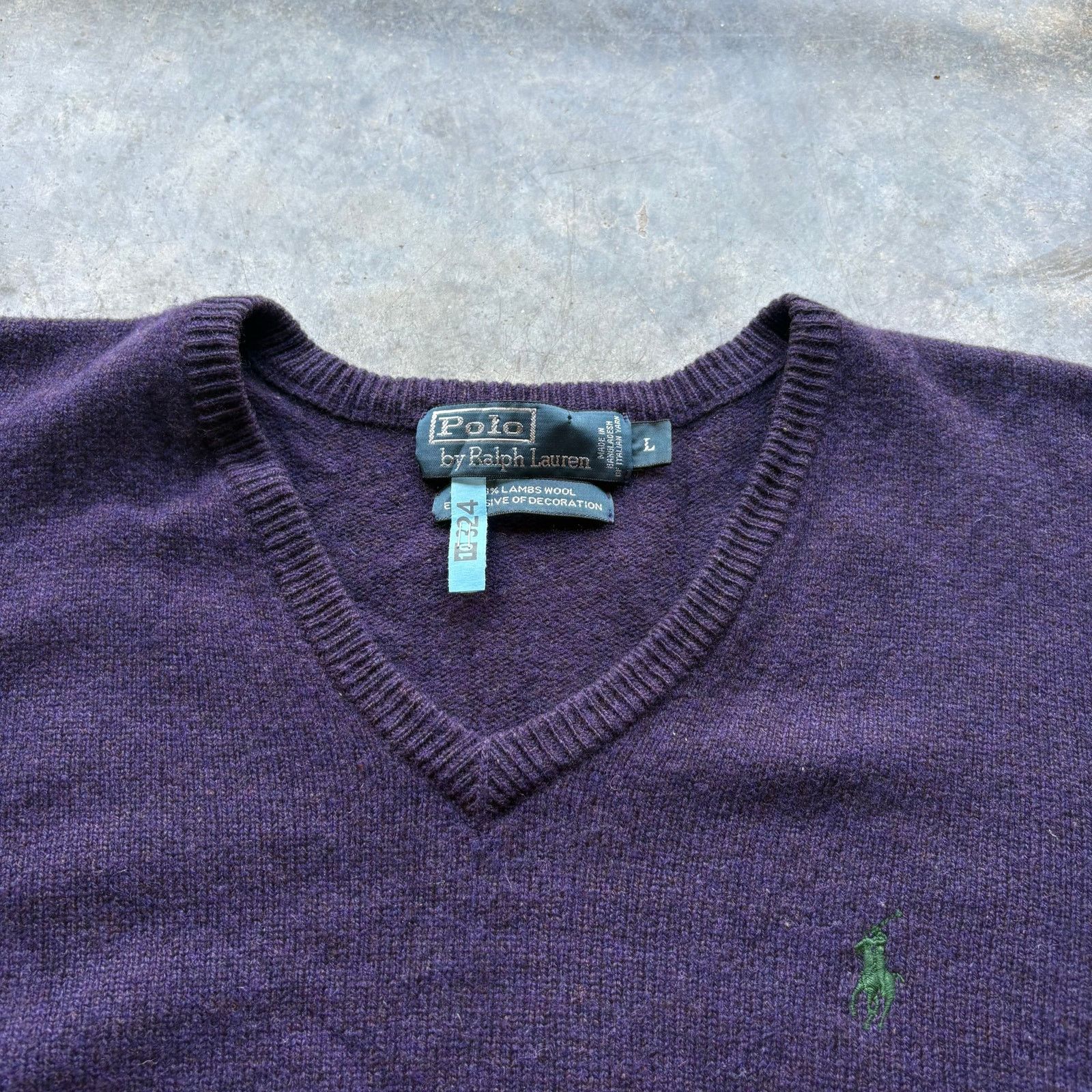 Polo Ralph Lauren Vintage Polo Ralph Lauren Lambs Wool Sweater Size US L / EU 52-54 / 3 - 3 Thumbnail
