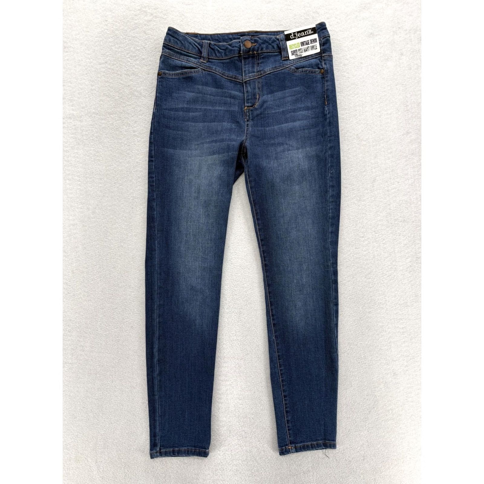 Vintage D. Jeans Skinny Ankle Jeans Womens 4 Blue High Rise Slim Stretch Denim NWT Size 27" / US 4 / IT 40 - 2 Thumbnail