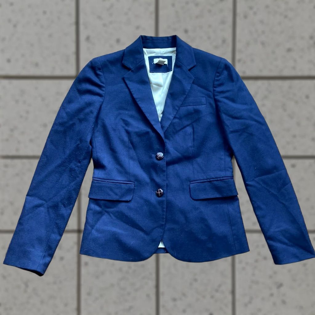 J.Crew J.CREW Womens Keating Blazer Size 00 Navy Blue Wool Blend Office Career Size XXS / US 00 / IT 34 - 1 Thumbnail
