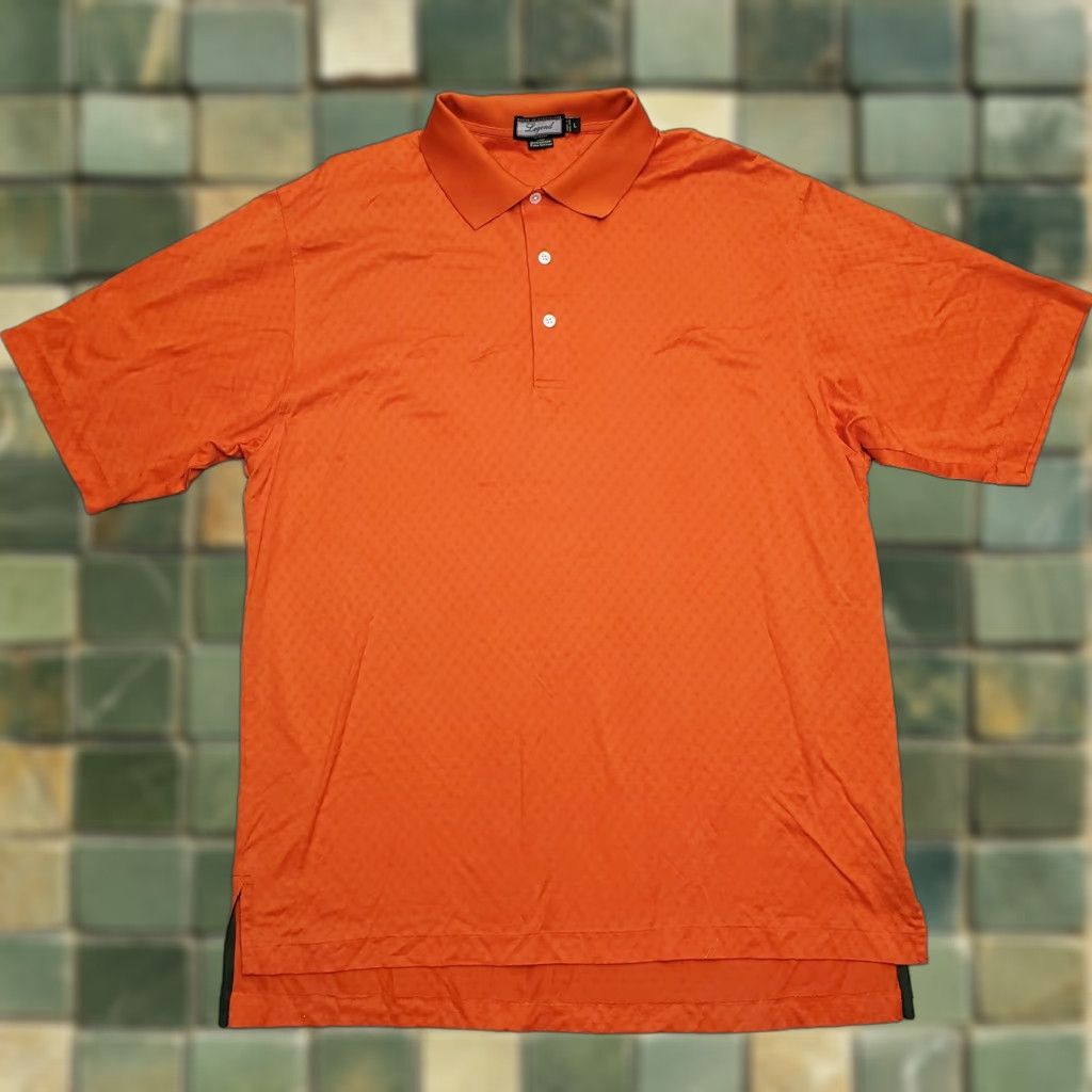 Vintage VINTAGE Polo Shirt Mens L Orange 100% Mercerized PIMA Cotton Dad Golf Casual House of Carrington Polo Mens L Orange Embroidered Buttoned Collar Size US L / EU 52-54 / 3 - 1 Thumbnail