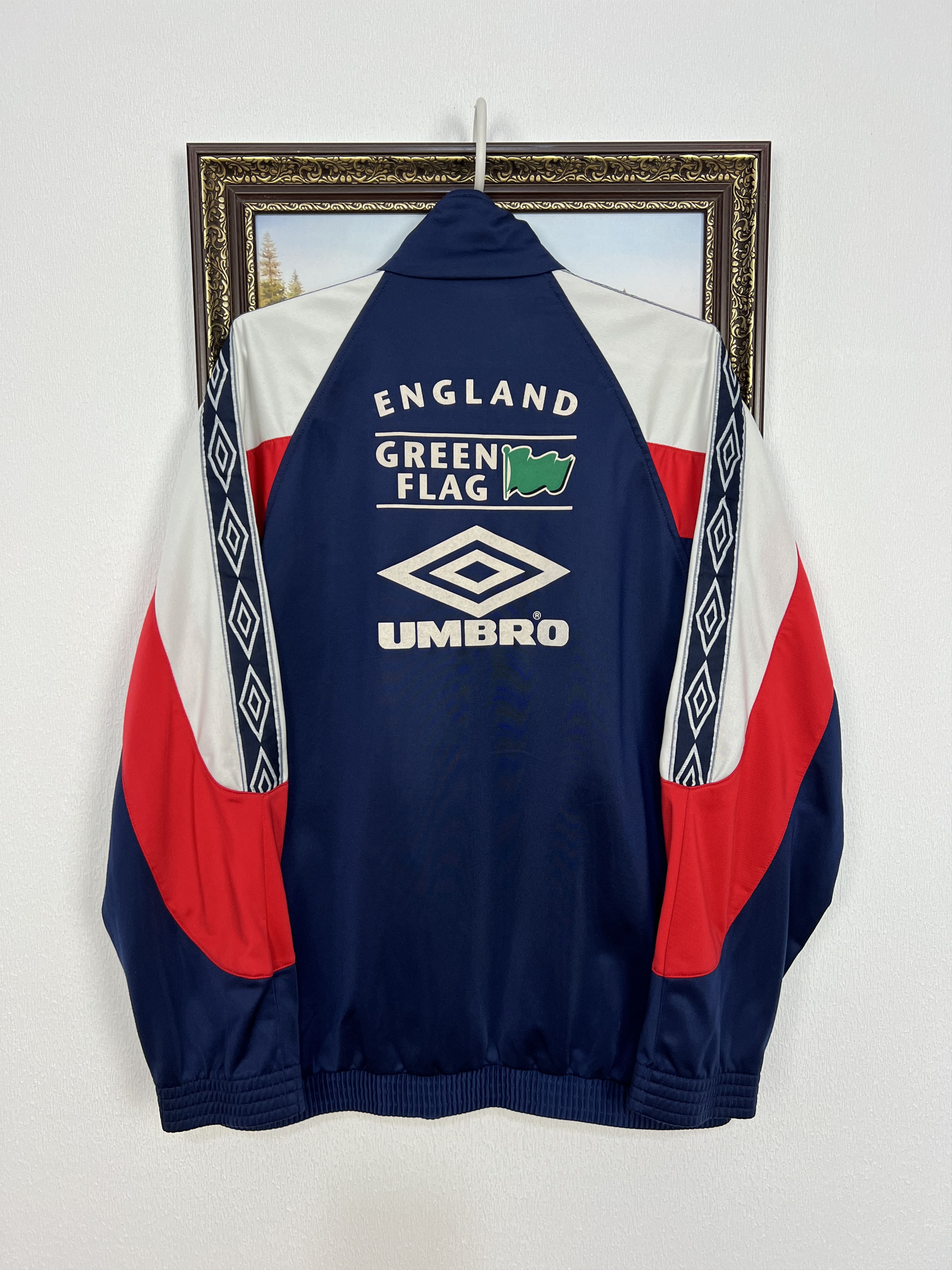 Umbro Vintage 90's Umbro England Green Flag Football Jacket Size US M / EU 48-50 / 2 - 13 Thumbnail