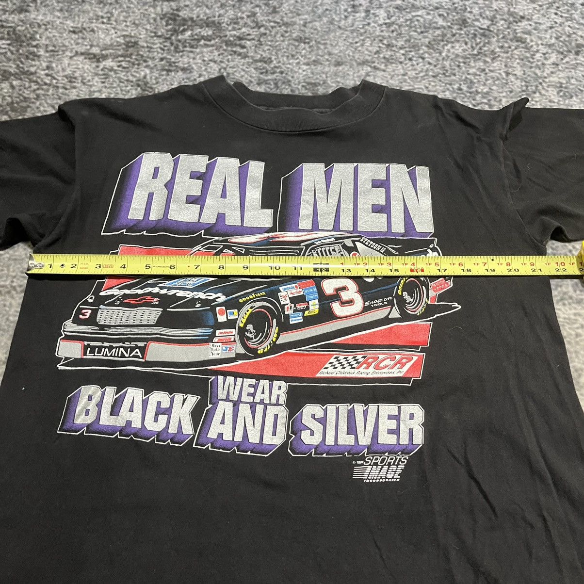 NASCAR Vintage 90s Dale Earnhardt NASCAR Racing Black T Shirt Large Size US L / EU 52-54 / 3 - 6 Thumbnail