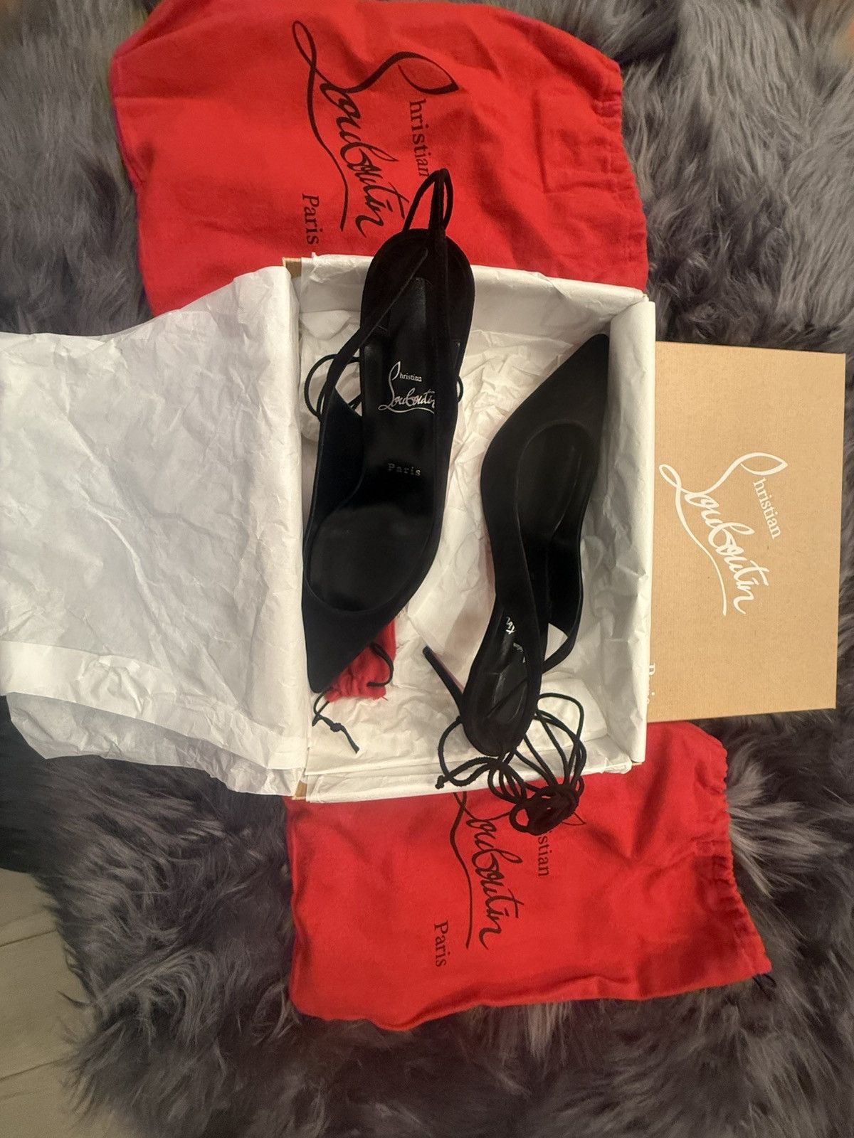 Christian Louboutin Lace up Kate Suede slingback pumps Size US 11 / IT 41 - 7 Thumbnail