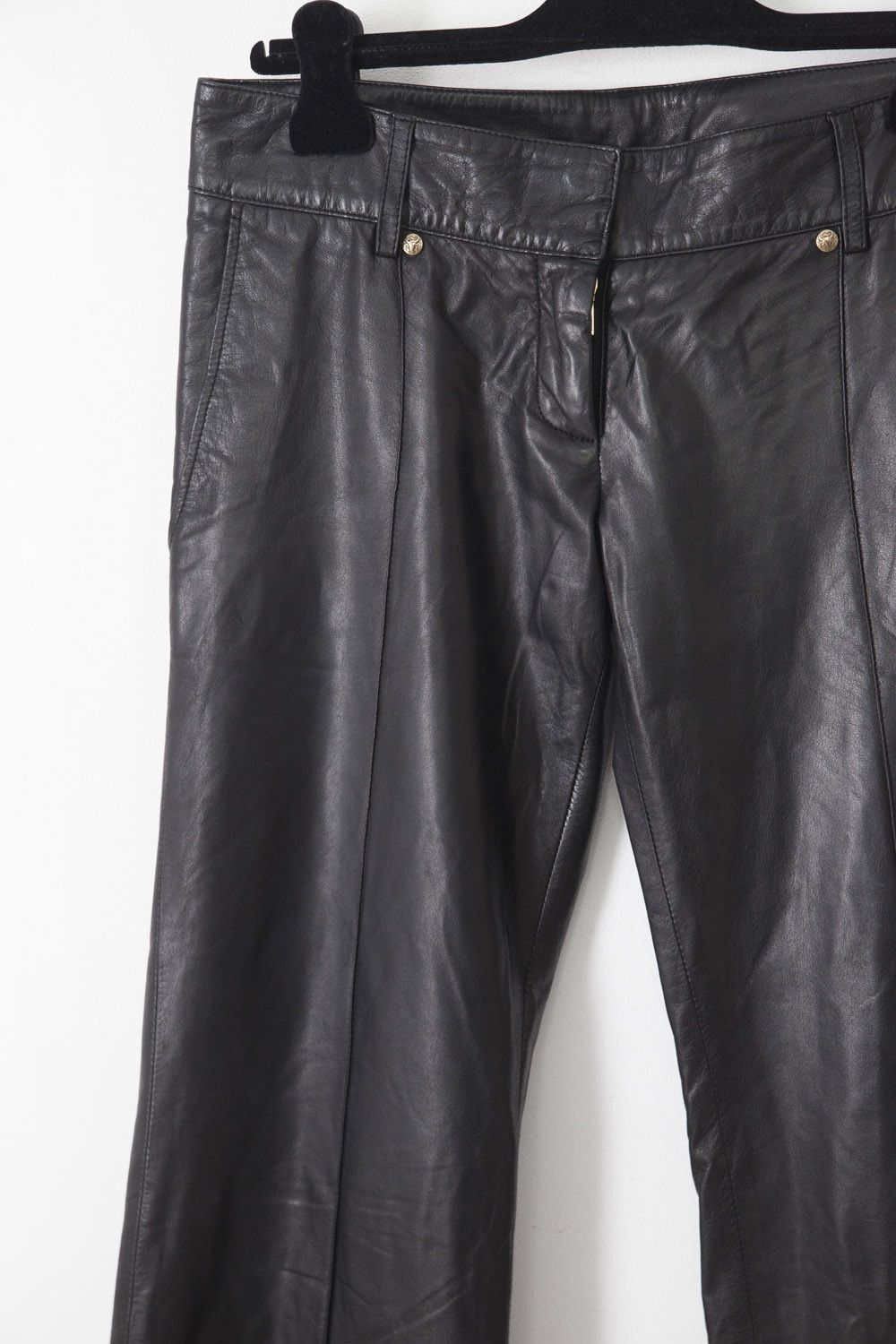Balmain 2013 leather flare pants Size 26" / US 2 / IT 38 - 2 Thumbnail
