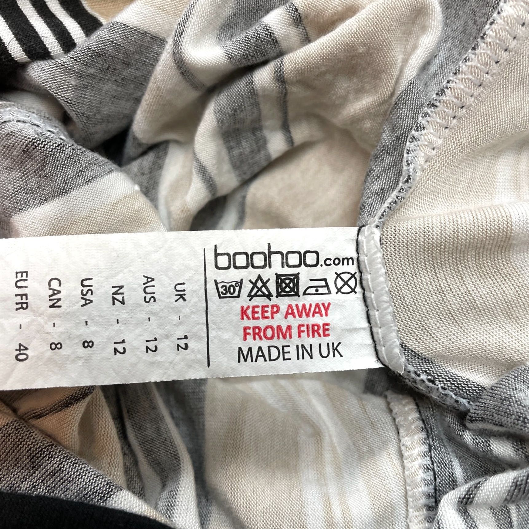 Boohoo Boohoo Romper Womens S Multicolor Striped V-Neck Belted Long Sleeve Casual Party/Cocktail Tie Size S / US 4 / IT 40 - 7 Thumbnail