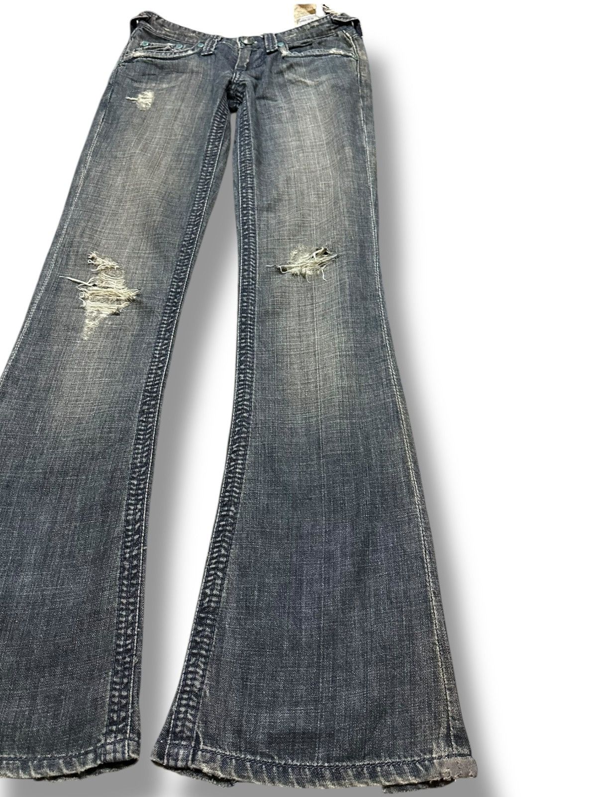 Stitch's Jeans Vintage Stitch’s Flare Grunge Distressed Denim Size US 28 / EU 44 - 4 Thumbnail