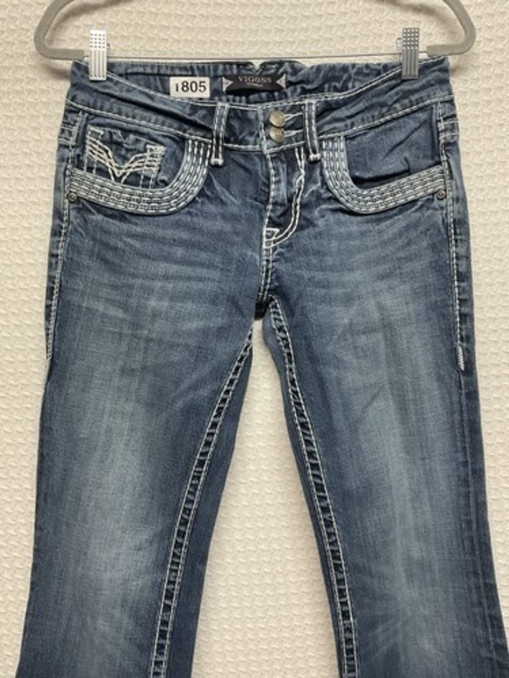 Other Vigoss The Dublin Boot Cut Blue Zip Jagger Jeans Women 28x31 Size 28" / US 6 / IT 42 - 6 Thumbnail