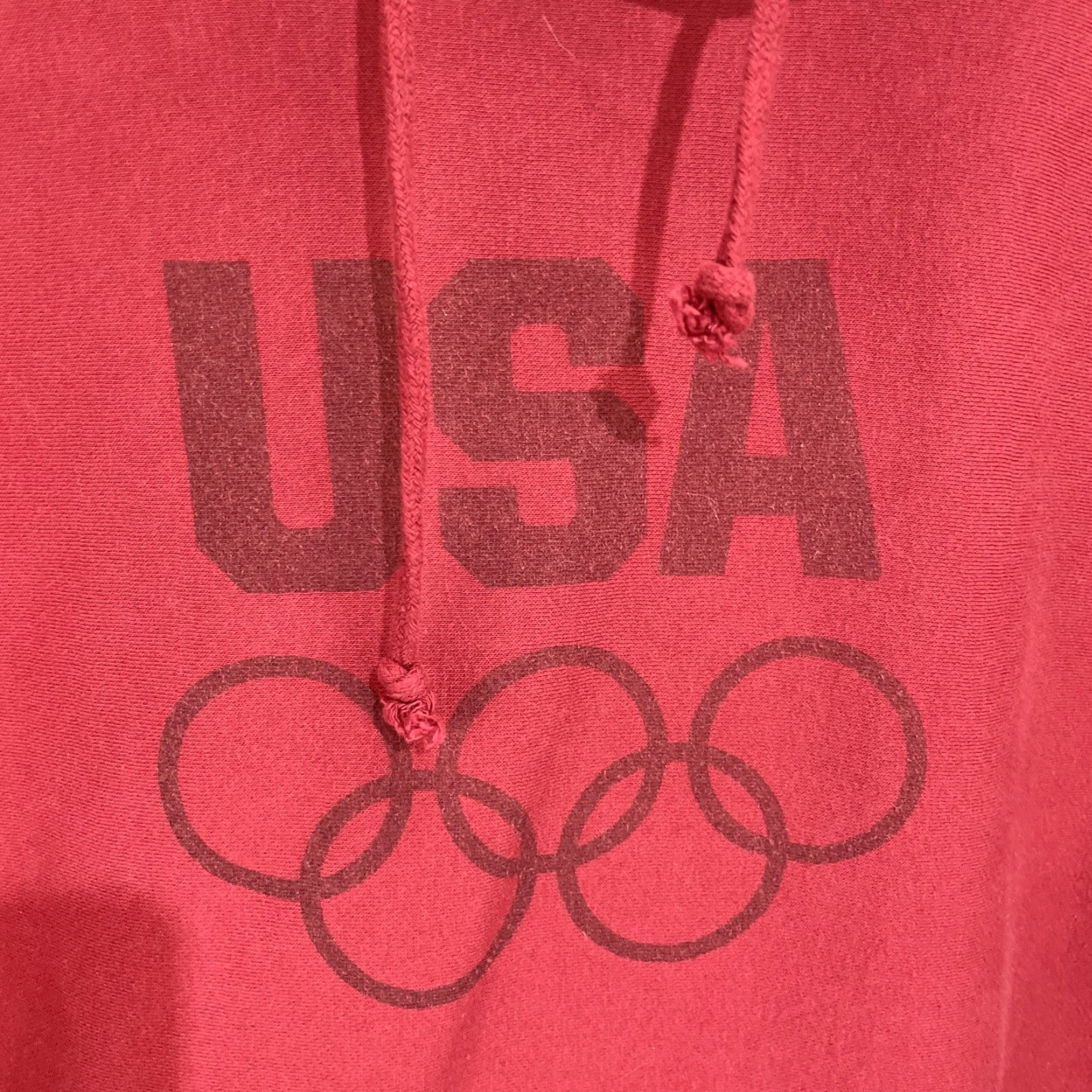 Logo 7 VINTAGE MV SPORT PRO WEAVE USA OLYMPIC Logo Red Pullover Hooded Sweatshirt XL Men Size US XL / EU 56 / 4 - 6 Thumbnail