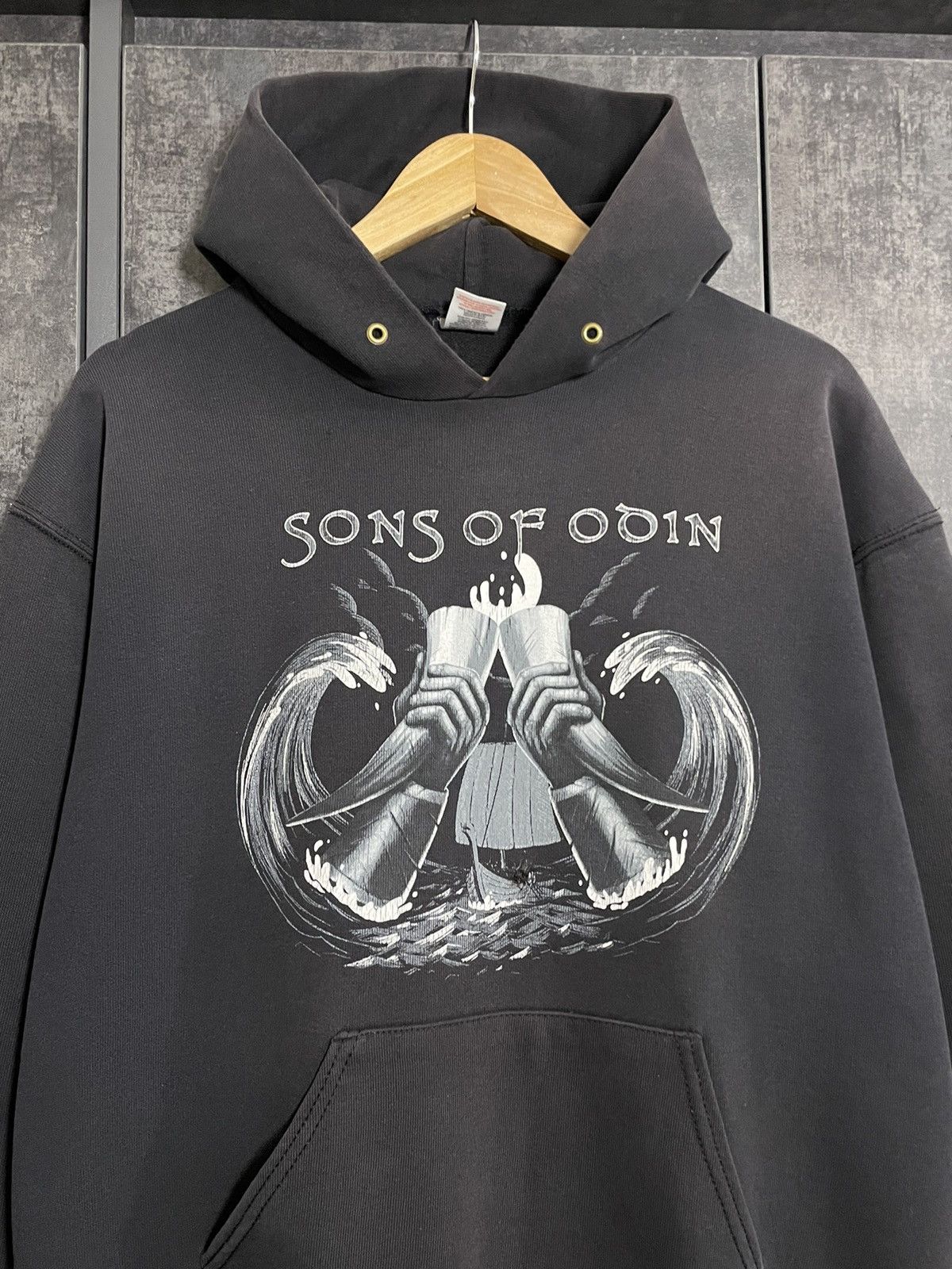 Vintage Vintage Sons Of Odin Manovar Faded Hoodie Deftones Oasis 3D Size US M / EU 48-50 / 2 - 3 Thumbnail