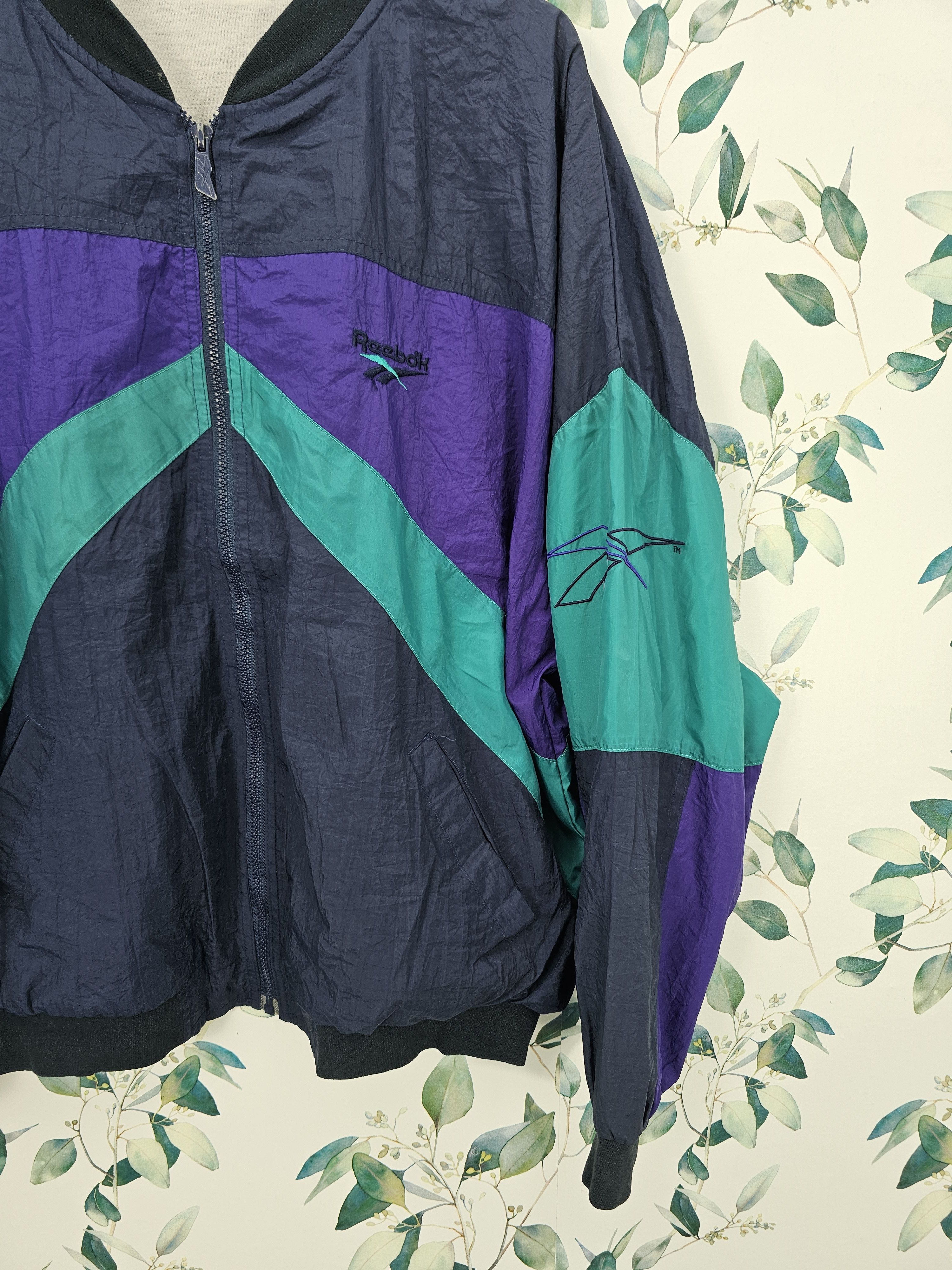 Reebok Vtg REEBOK Multi Color Block Embroider Windbreaker J0106 Size US XL / EU 56 / 4 - 4 Thumbnail