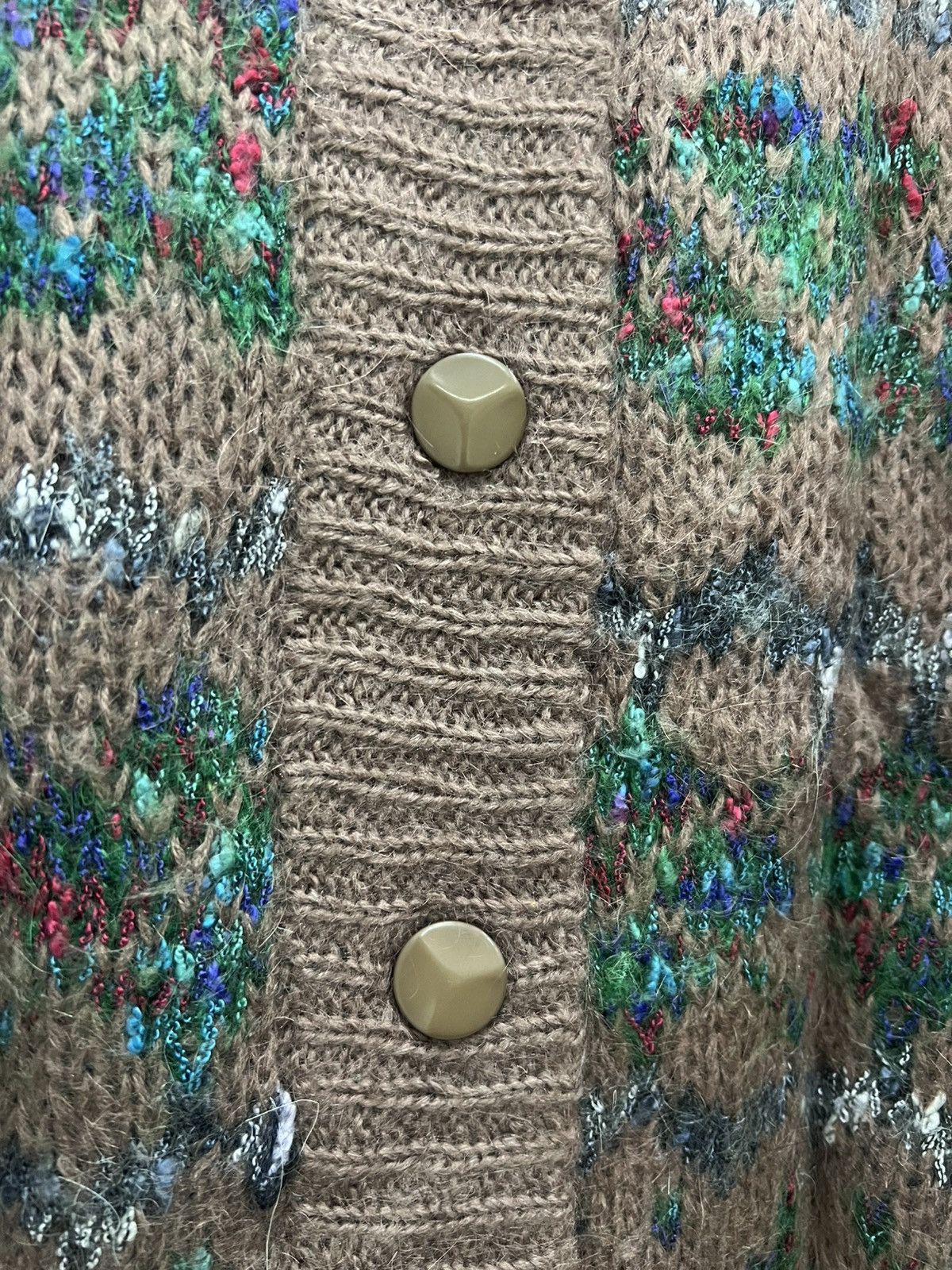 Japanese Brand VINTAGE Chunky Cozy Christmas Tree Button Up Knit Cardigan Size L / US 10 / IT 46 - 7 Thumbnail