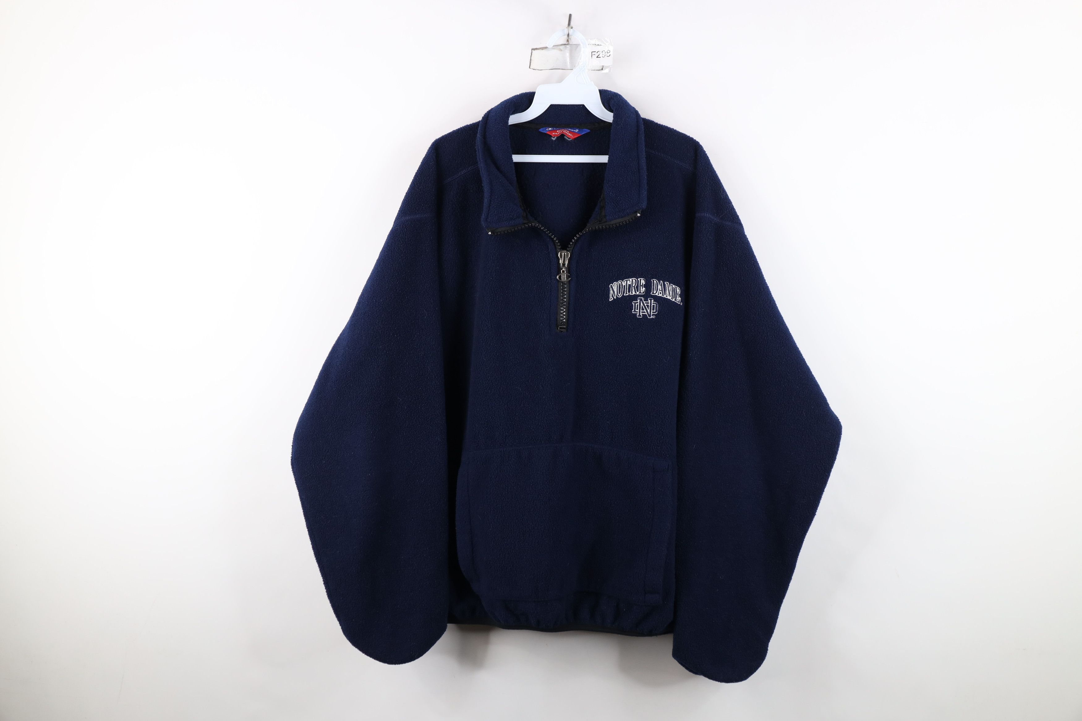 Champion Vintage 90s Champion Dame University Half Zip Fleece Sweater Size US XL / EU 56 / 4 - 1 Thumbnail