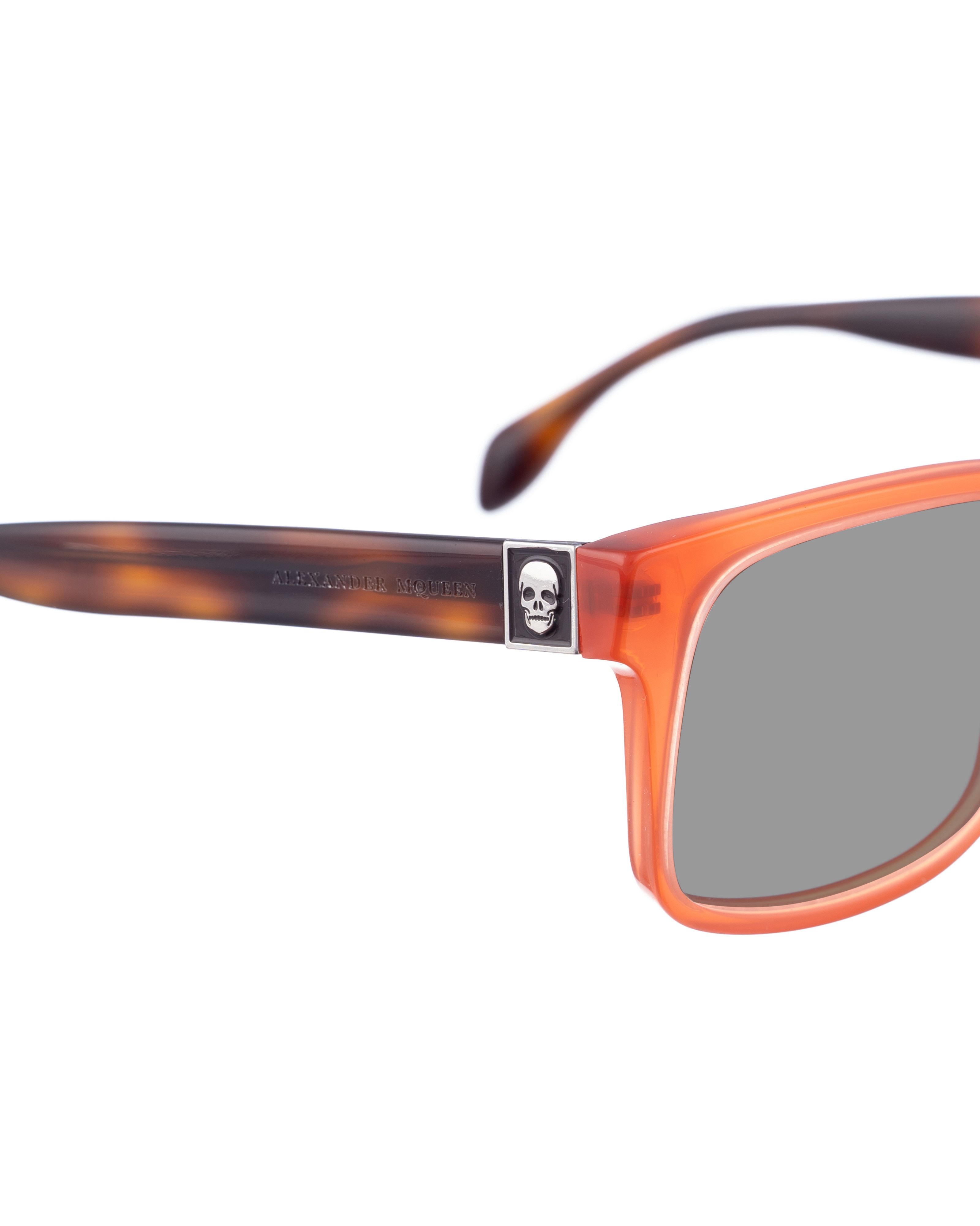 Alexander McQueen Alexander McQueen 00s Bold Havana and Orange Sunglasses Size ONE SIZE - 3 Thumbnail
