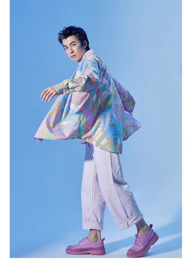 Other Asymmetric Pattern Multi-color Button Up Shirt Size US M / EU 48-50 / 2 - 4 Thumbnail