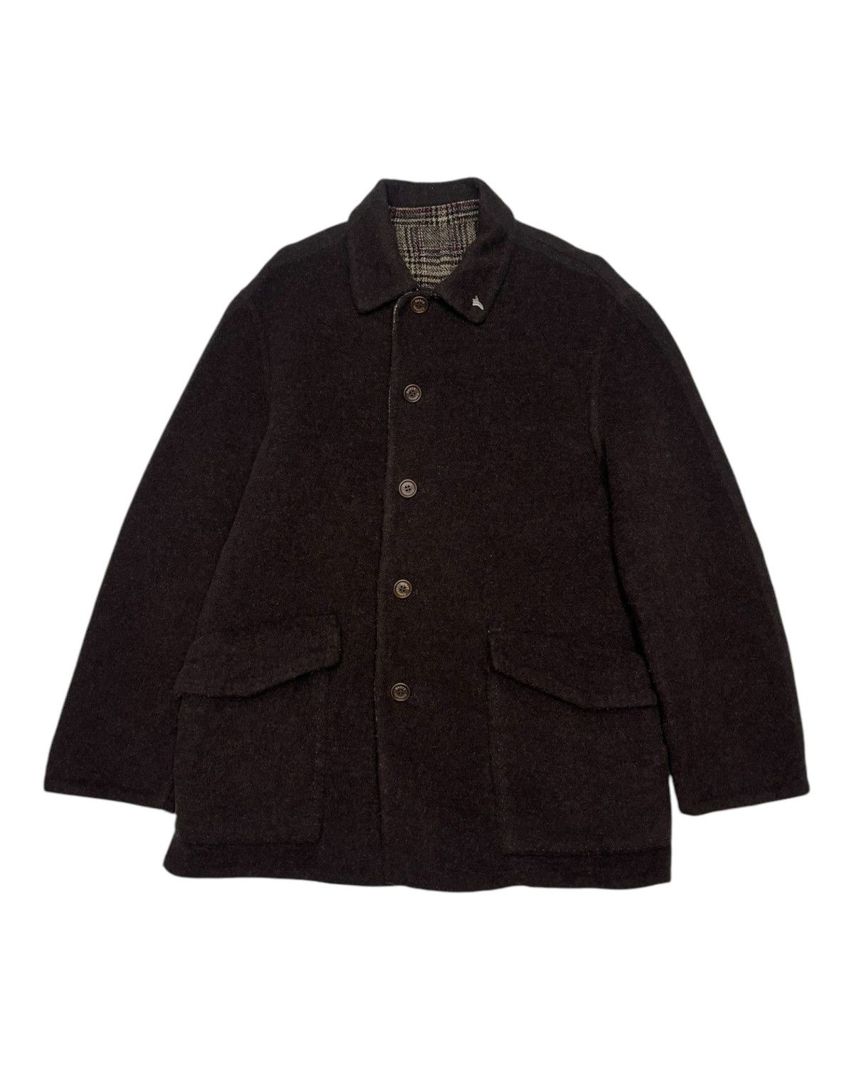 Issey Miyake Henry Cottons 80s Herringbone French Hunting Jacket Size US M / EU 48-50 / 2 - 3 Thumbnail
