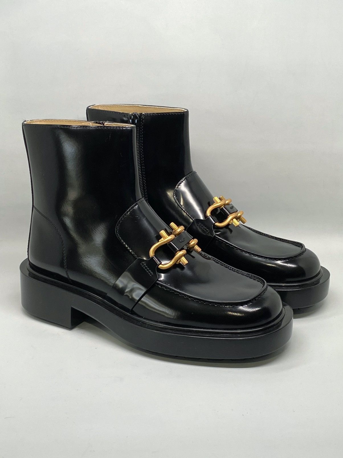 Bottega Veneta Bottega Veneta Monsieur glossed-leather ankle boots size 40 Size US 10 / IT 40 - 8 Thumbnail