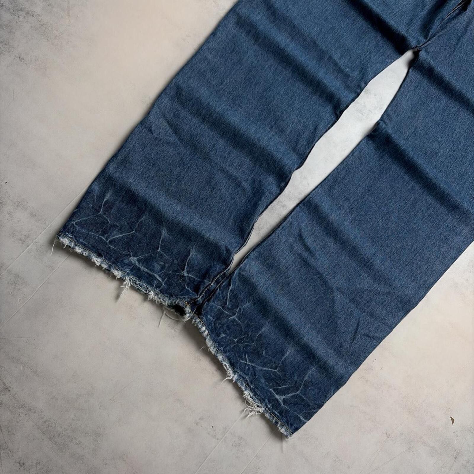Guess Y2K Guess Patchwork Baggy Distressed Skater Denim Jeans Size US 34 / EU 50 - 4 Thumbnail