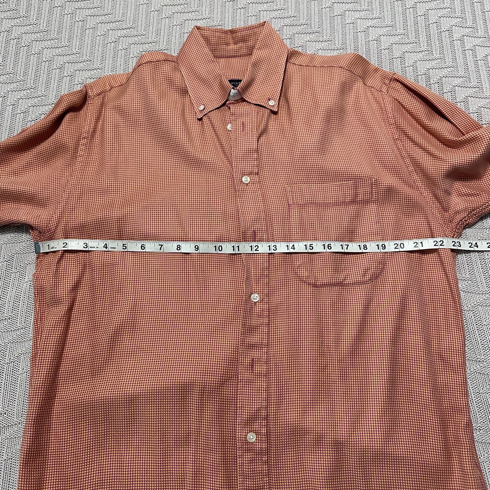 Burberry Vintage Burberry orange houndstooth button down Size US M / EU 48-50 / 2 - 7 Thumbnail