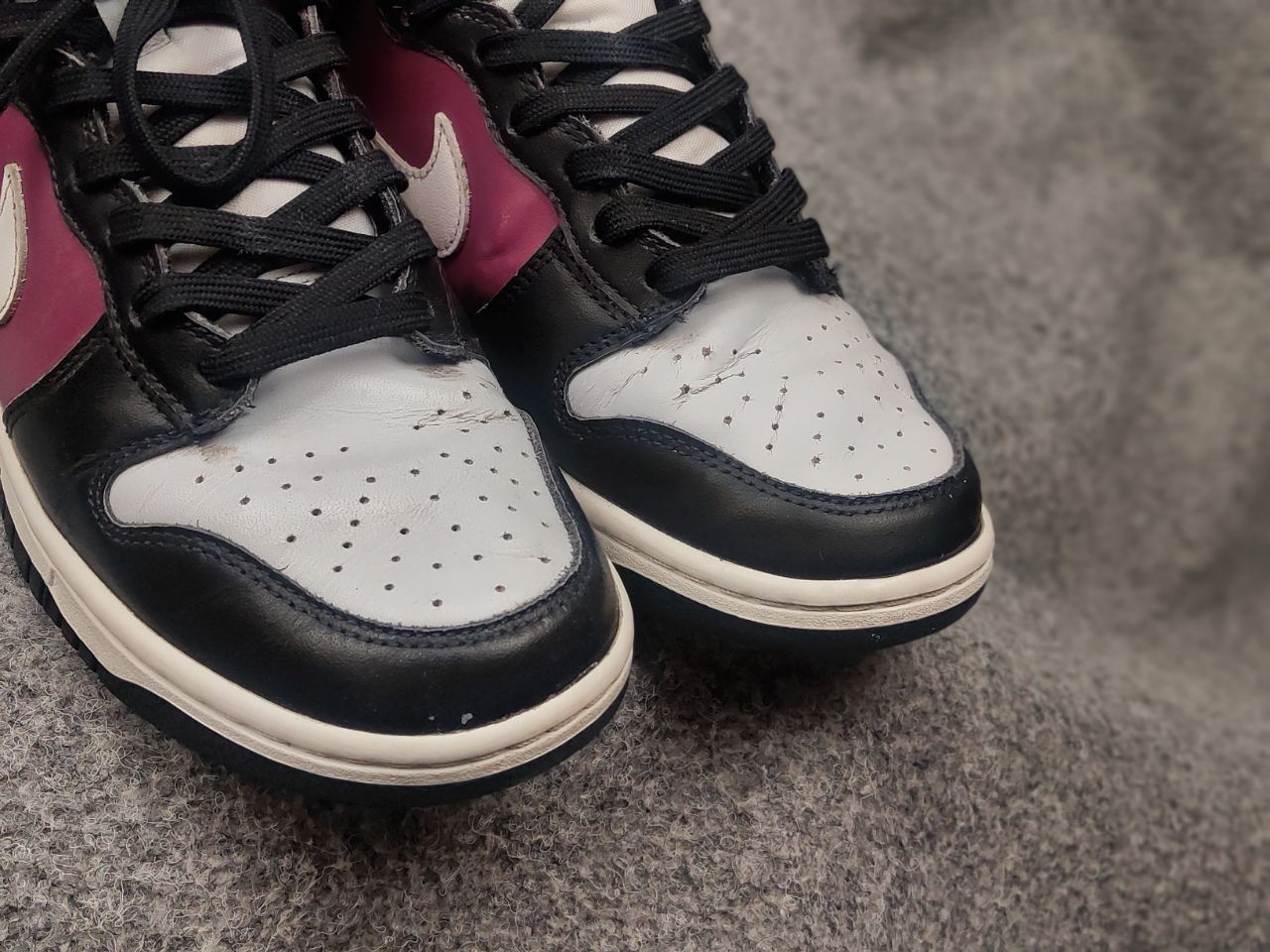 Nike Nike Dunk High Black Summit Rosewood Leather Sneakers Shoes Size US 7 / IT 37 - 16 Thumbnail