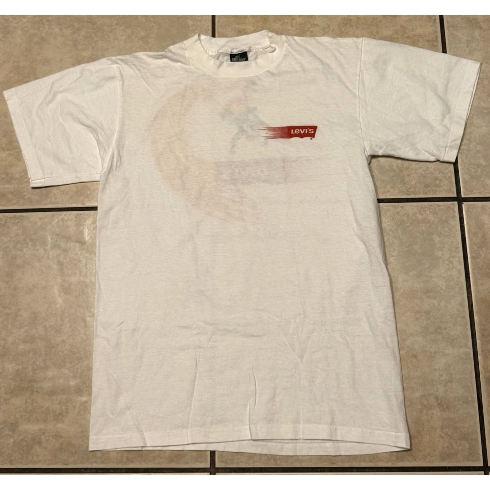 Levi's VINTAGE Levi's Skateboarding T-Shirt M/L White 80s Lion Vision World Industries Tony Hawk Logo Crew Neck Men S/M/L Cotton Short Sleeve Graphic Print Size US L / EU 52-54 / 3 - 2 Thumbnail