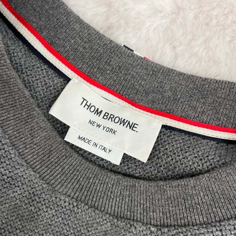 Thom Browne Thom Browne Gray striped knit sweater Size US XL / EU 56 / 4 - 3 Thumbnail