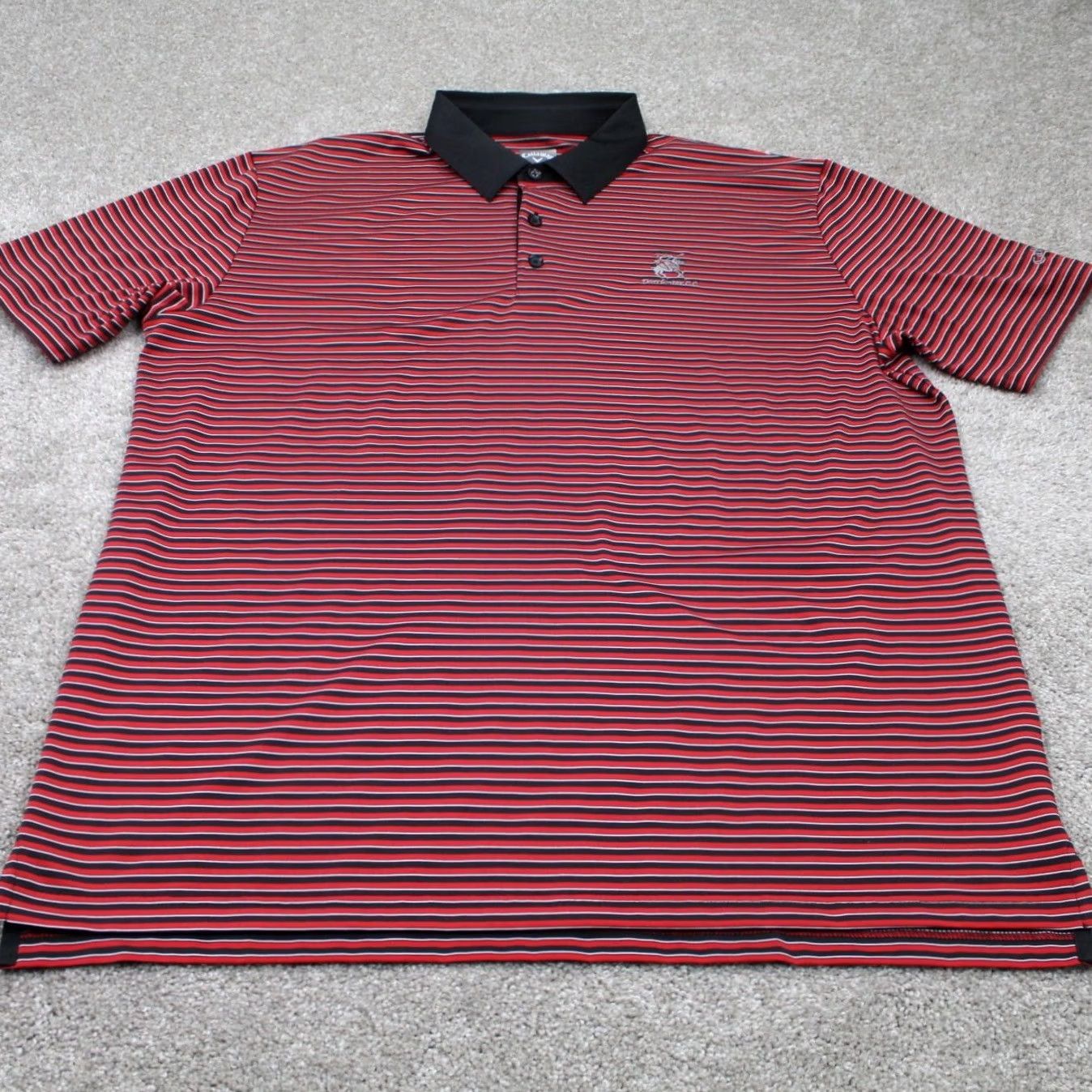 Callaway Callaway Opti-Dri Polo Shirt Men XL Red/Black Short Sleeve Golf Polo Shirt XL Adult Mens Red Black Callaway Opti-Dri Logo Stripe Pattern a Polo Size US XL / EU 56 / 4 - 3 Thumbnail