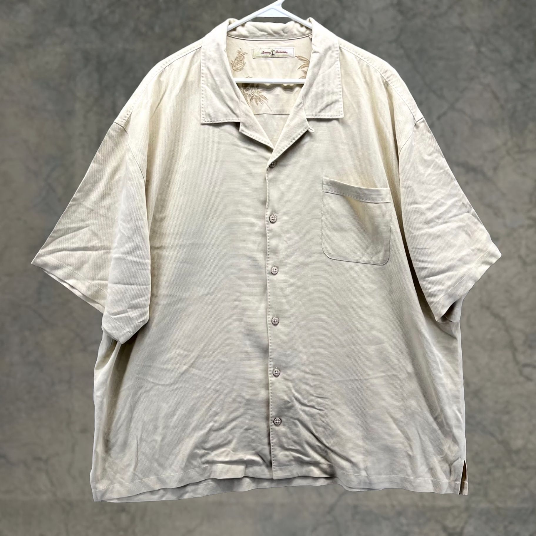 Tommy Bahama VINTAGE Tommy Bahama Shirt Mens XXL Yellow Button Down Silk Hawaiian Classic Camp Blank Size US XXL / EU 58 / 5 - 1 Thumbnail
