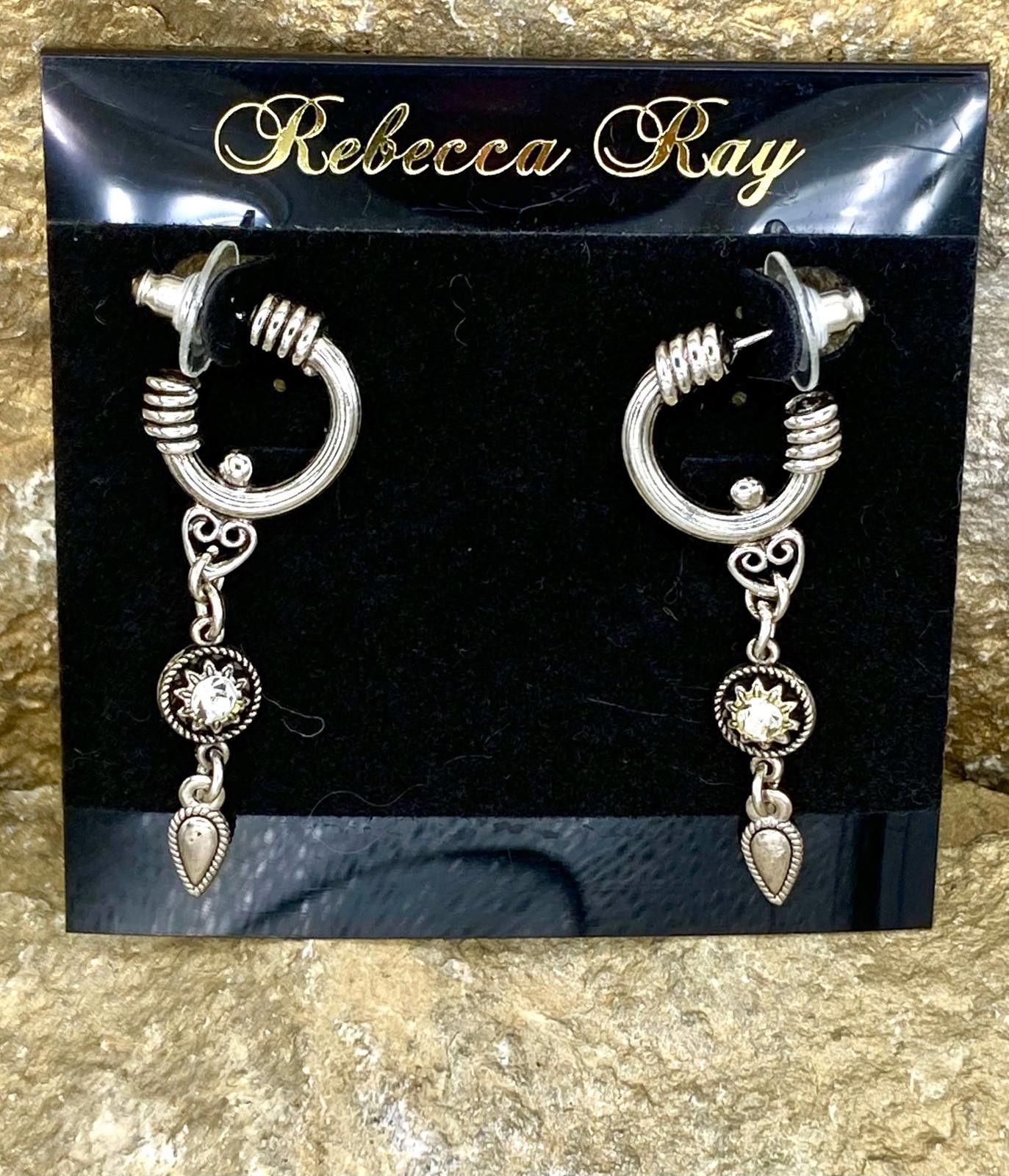 Other Boho Silver Charm Hoop Earring Size ONE SIZE - 1 Preview