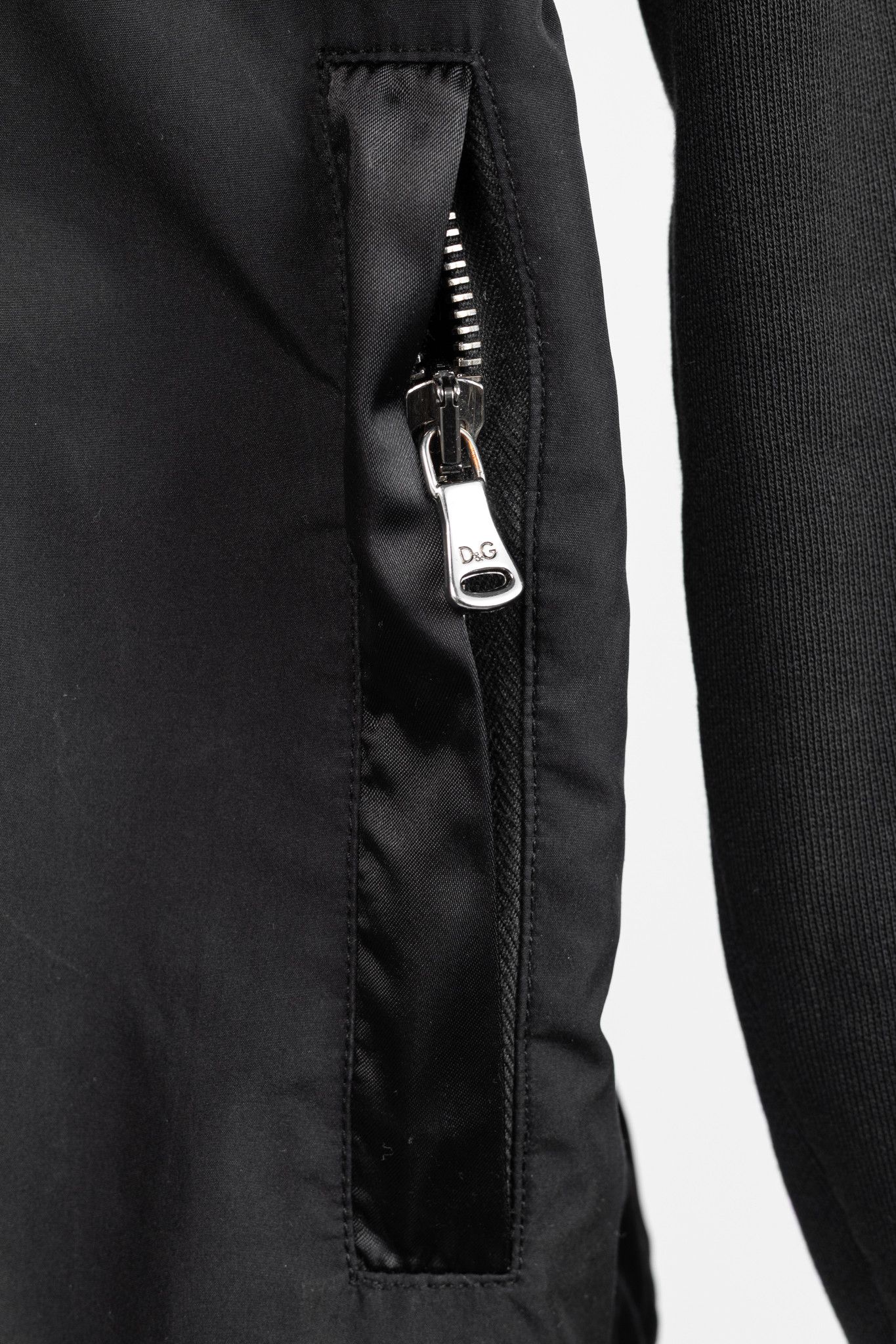 Dolce & Gabbana D&G Dolce & Gabbana Black Cotton Logo-Embroidered Zip Hoodie Size US M / EU 48-50 / 2 - 8 Thumbnail