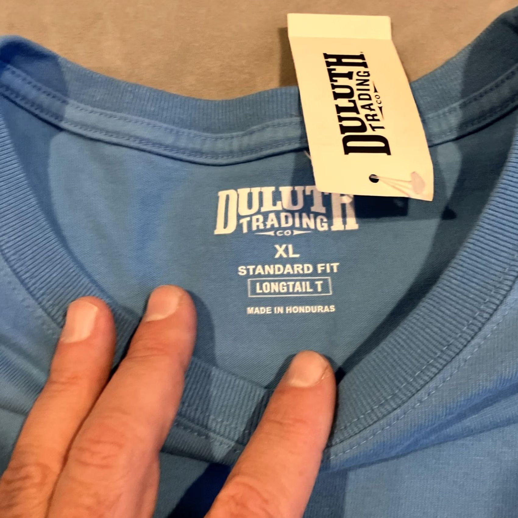 Pop Trading Company Duluth Trading Company T-Shirt Heavy Cotton Pocket Longtail Crew Neck Short Sleeve Men XL Blue NWT Pockets Men XL Size US XL / EU 56 / 4 - 4 Thumbnail