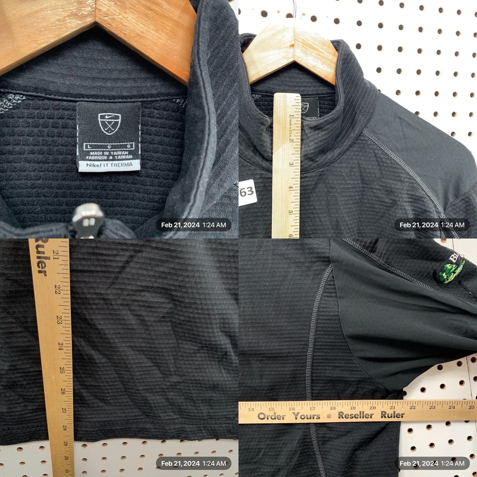 Nike Nike Golf 1/4 Zip Pullover Sweatshirt Mens Large Gray BlackBerry Oaks GC Size L / US 10 / IT 46 - 8 Thumbnail