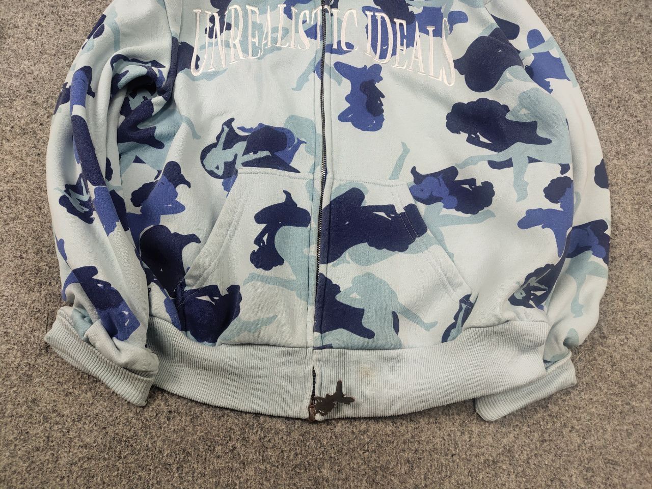 Named Collective Unrealistic Ideals Camo Monogram Zip Hoodie