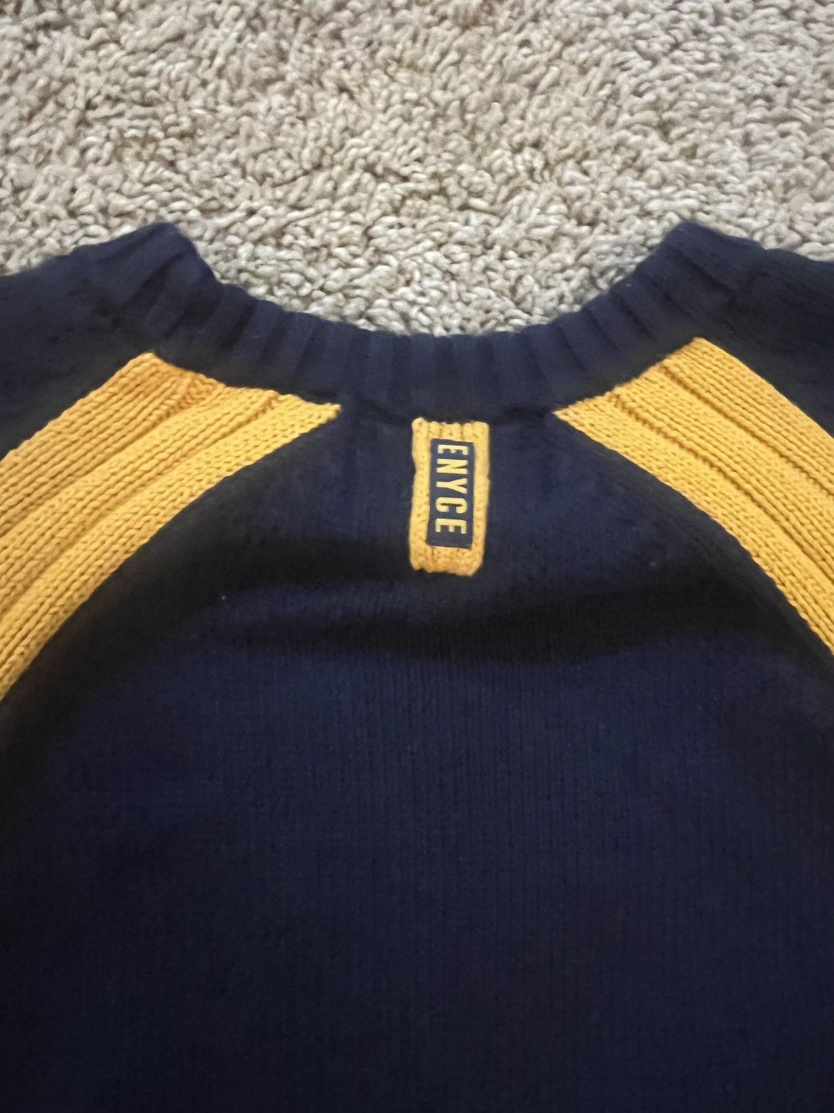 Enyce Vintage Enyce Knit Sweater Navy/Gold XXL Y2K Streetwear Size US XXL / EU 58 / 5 - 5 Thumbnail