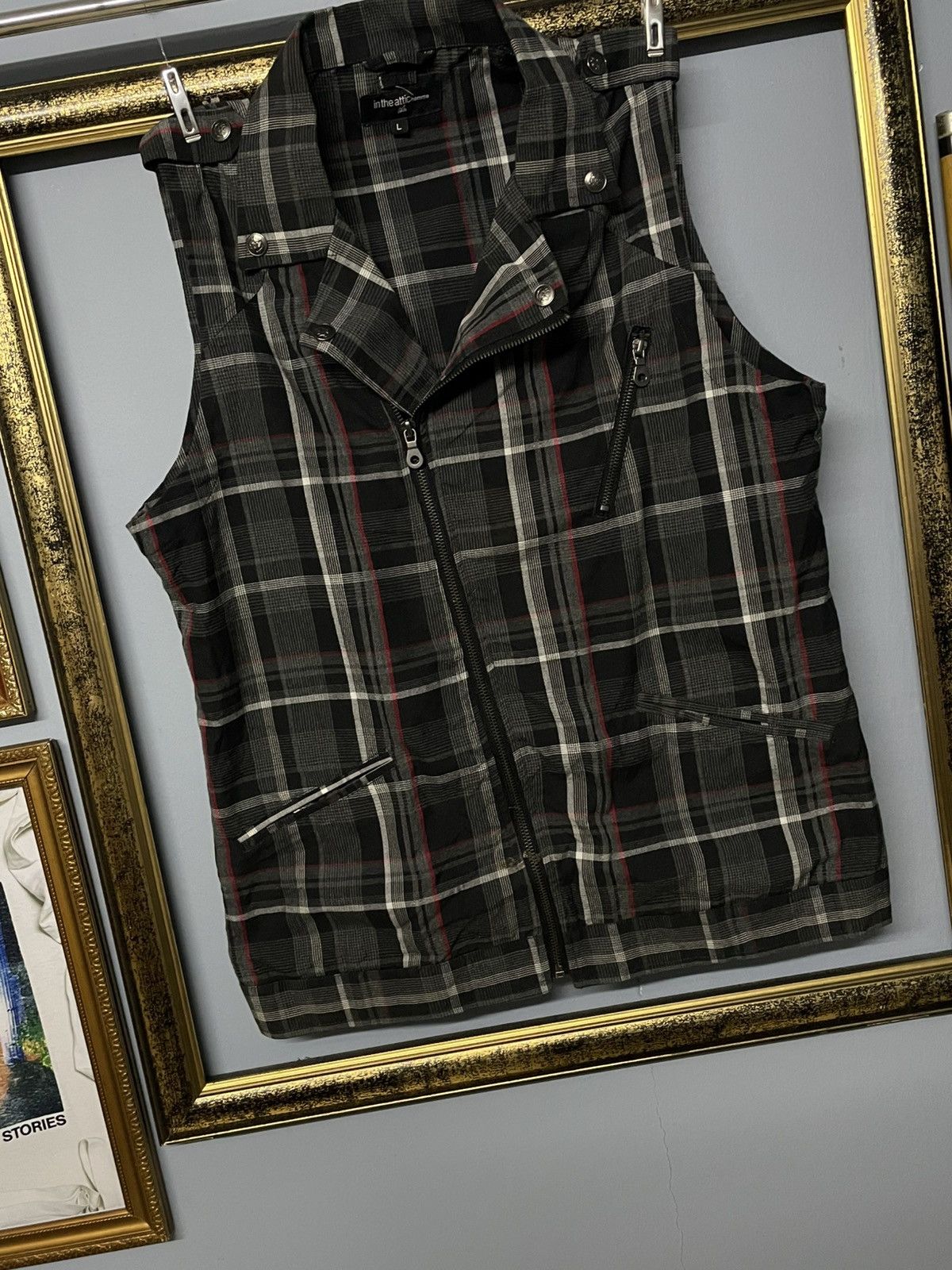 Designer × Japanese Brand × Vintage Vintage Japan Designer In The Attic Sleeveless Punk Jacket Size US M / EU 48-50 / 2 - 2 Thumbnail