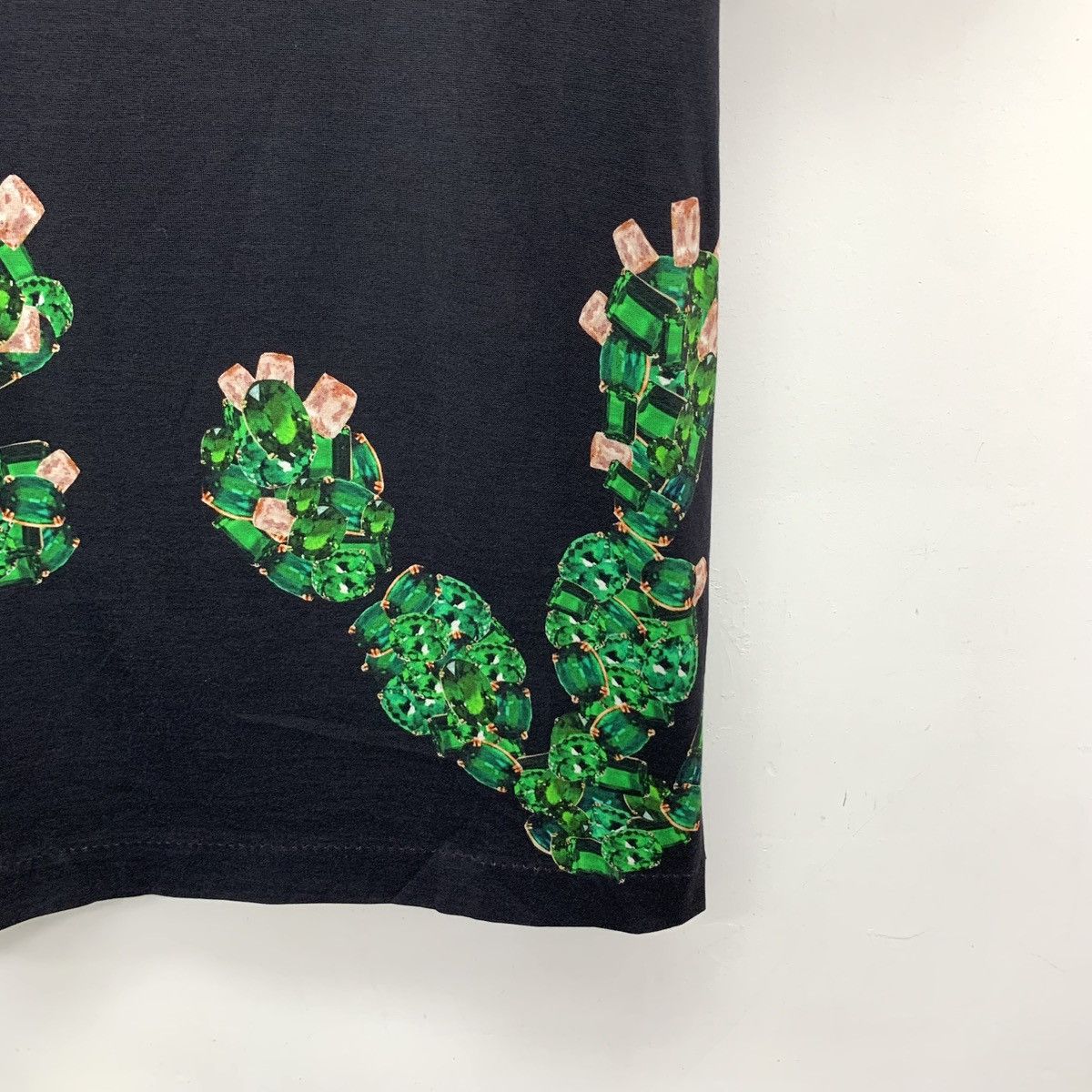 Dolce & Gabbana Dolce & Gabbana Black Floral Print Short Sleeve K26WX Size US XS / EU 42 / 0 - 4 Thumbnail