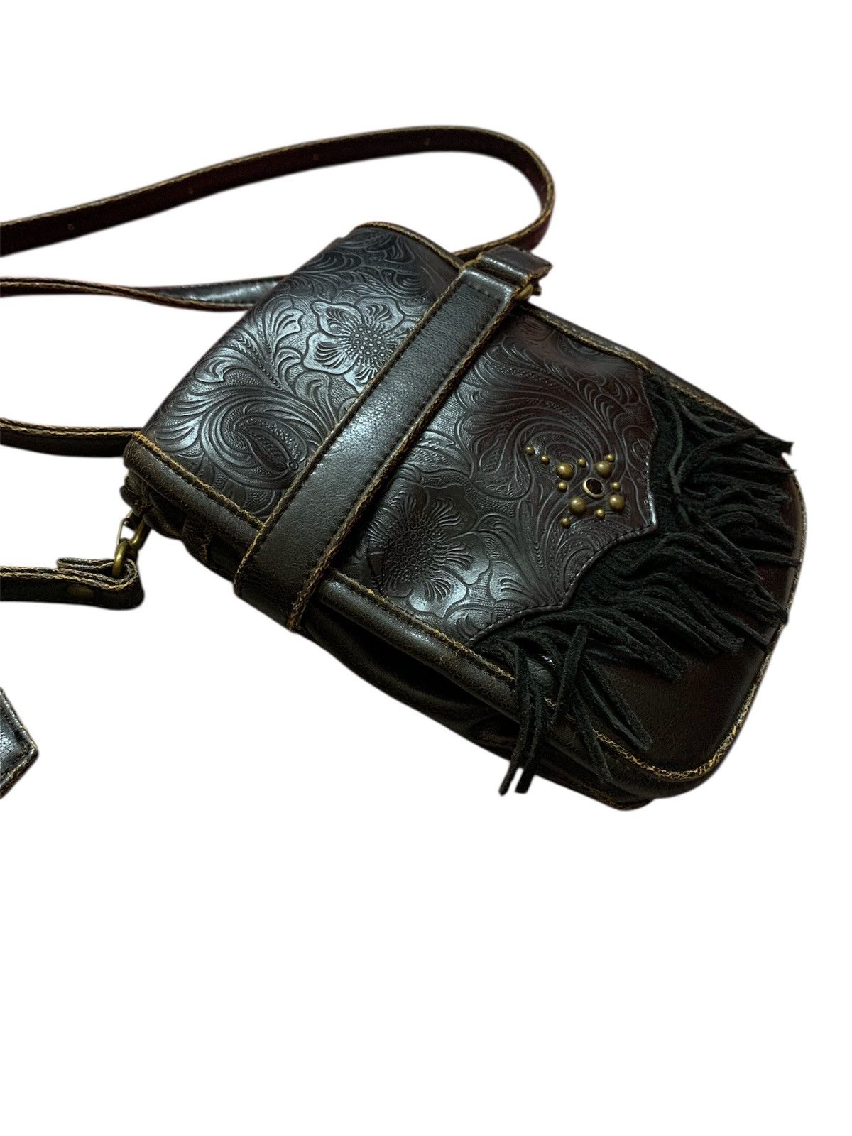 KMRii Japanese Apocalypse Vkei Custom Mini Leather Sling Bag | Grailed