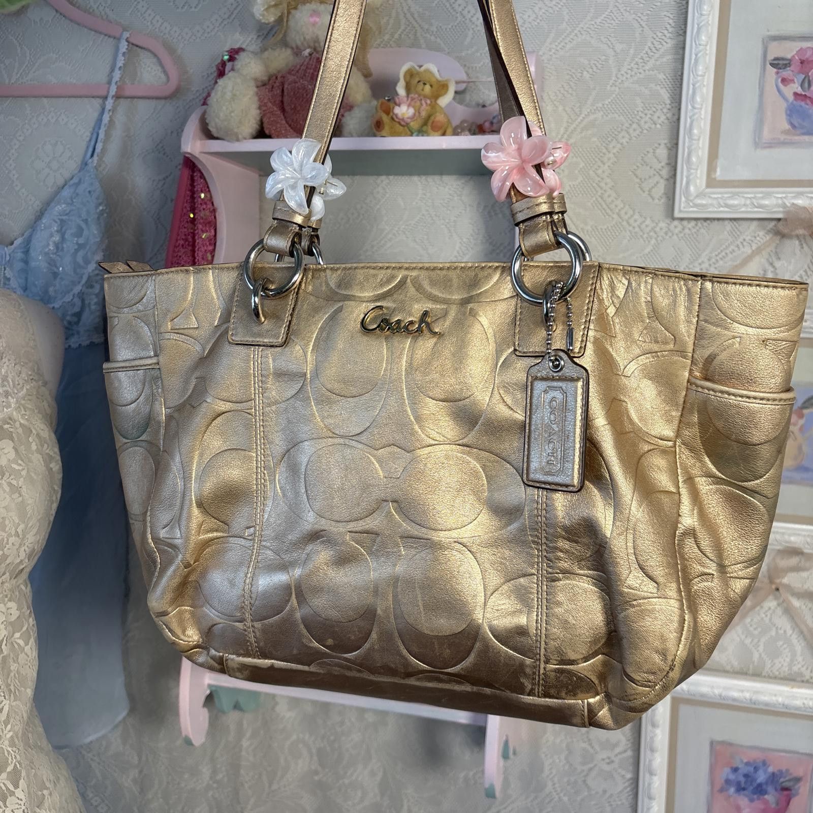 Coach vintage coach gold monogram tote purse Size ONE SIZE - 3 Thumbnail