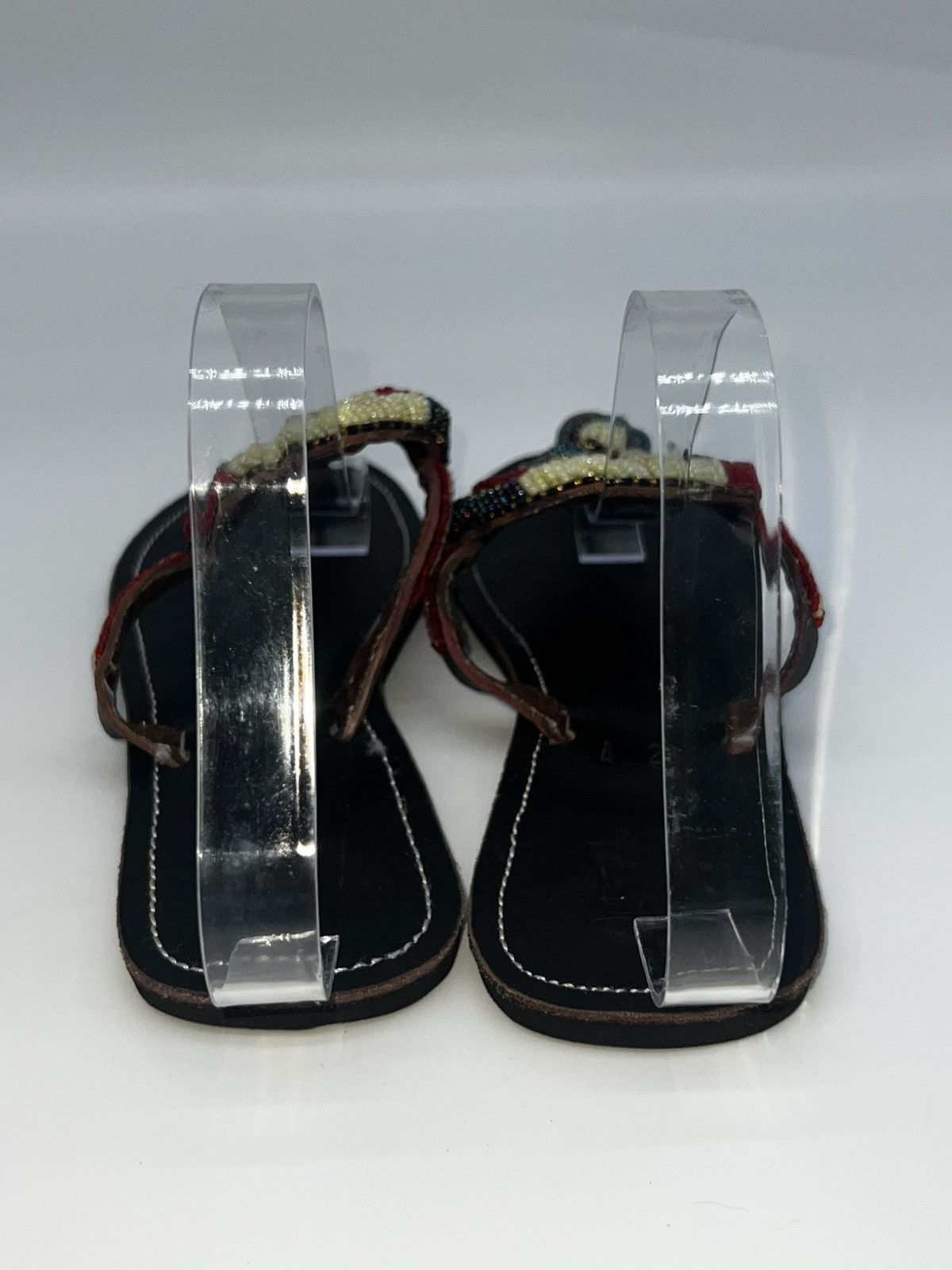 Other Handmade African Beaded, Leather Maasai Sandals Multicolor Size US 9.5 / IT 39.5 - 3 Thumbnail