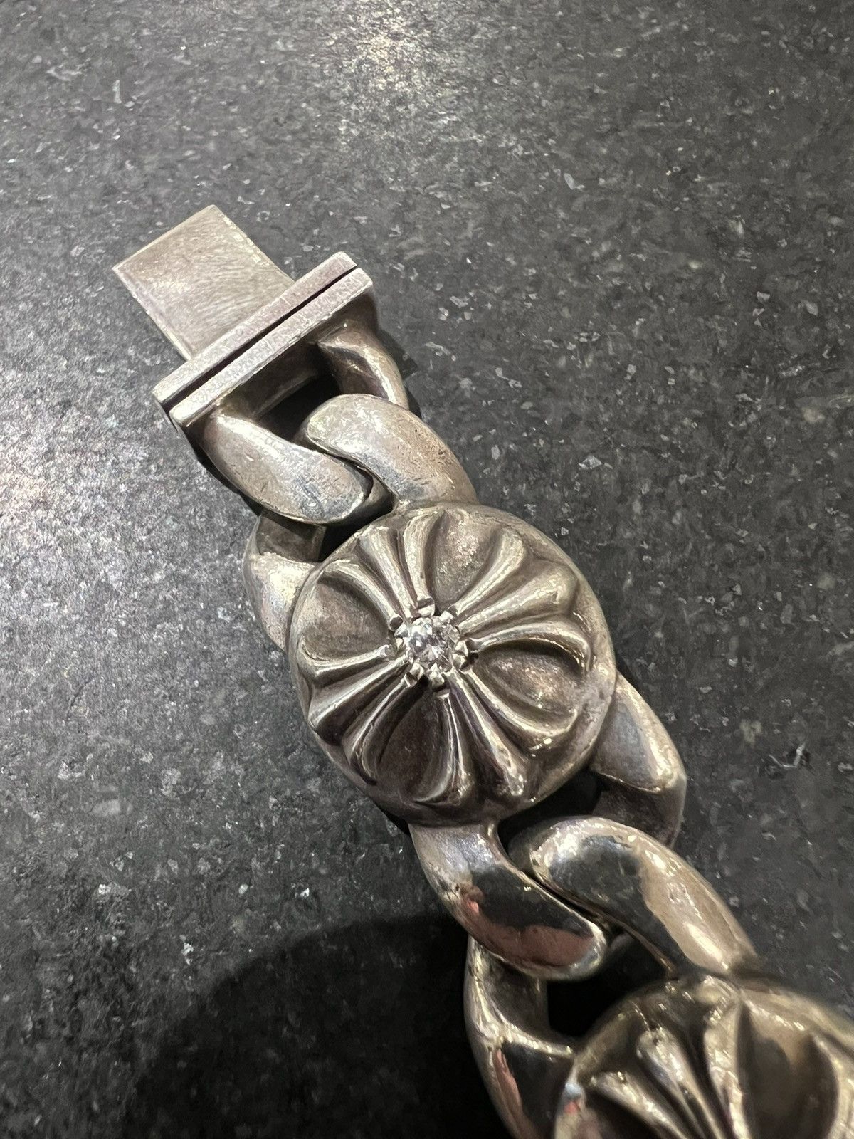 Chrome Hearts Chrome Hearts CH Plus Maltese Link Bracelet With Diamonds Size ONE SIZE - 9 Thumbnail