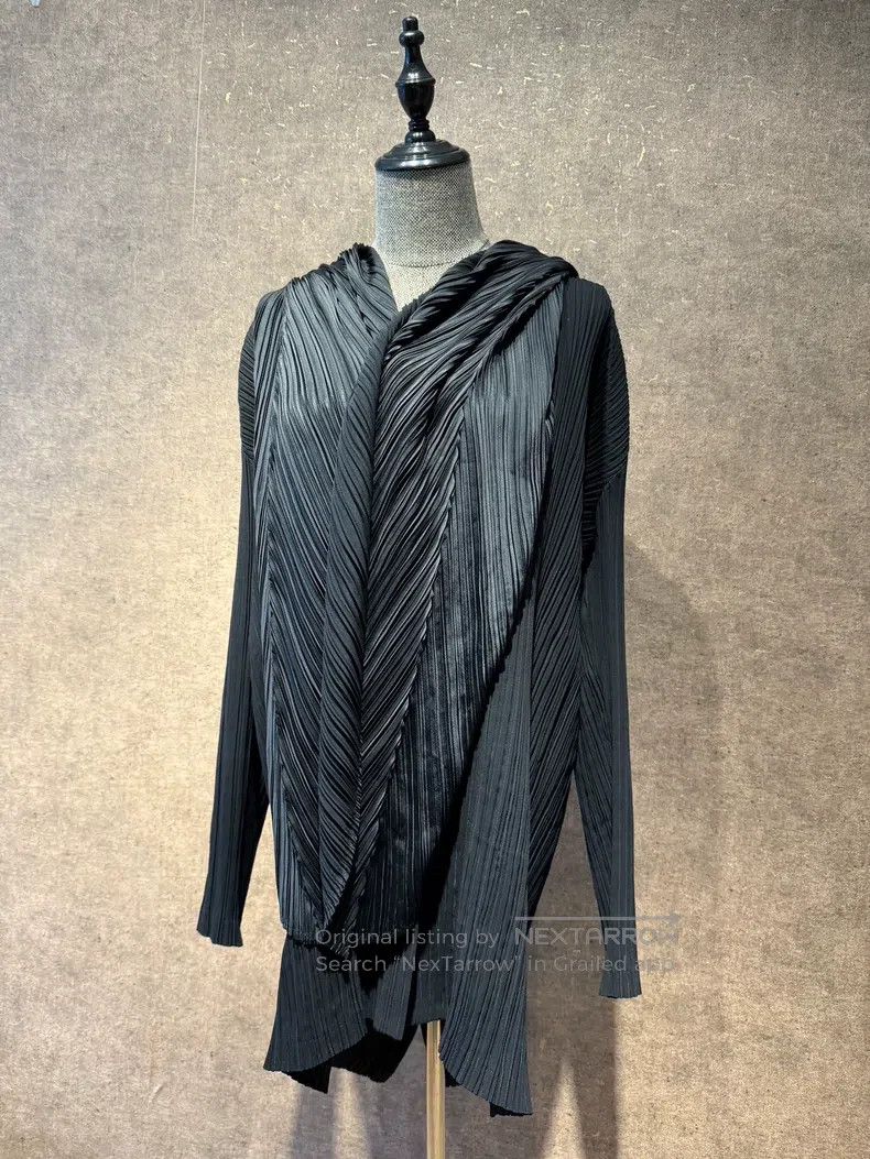 Issey Miyake Issey Miyake Scarf Bow Cardigan Coat Size L / US 10 / IT 46 - 2 Thumbnail