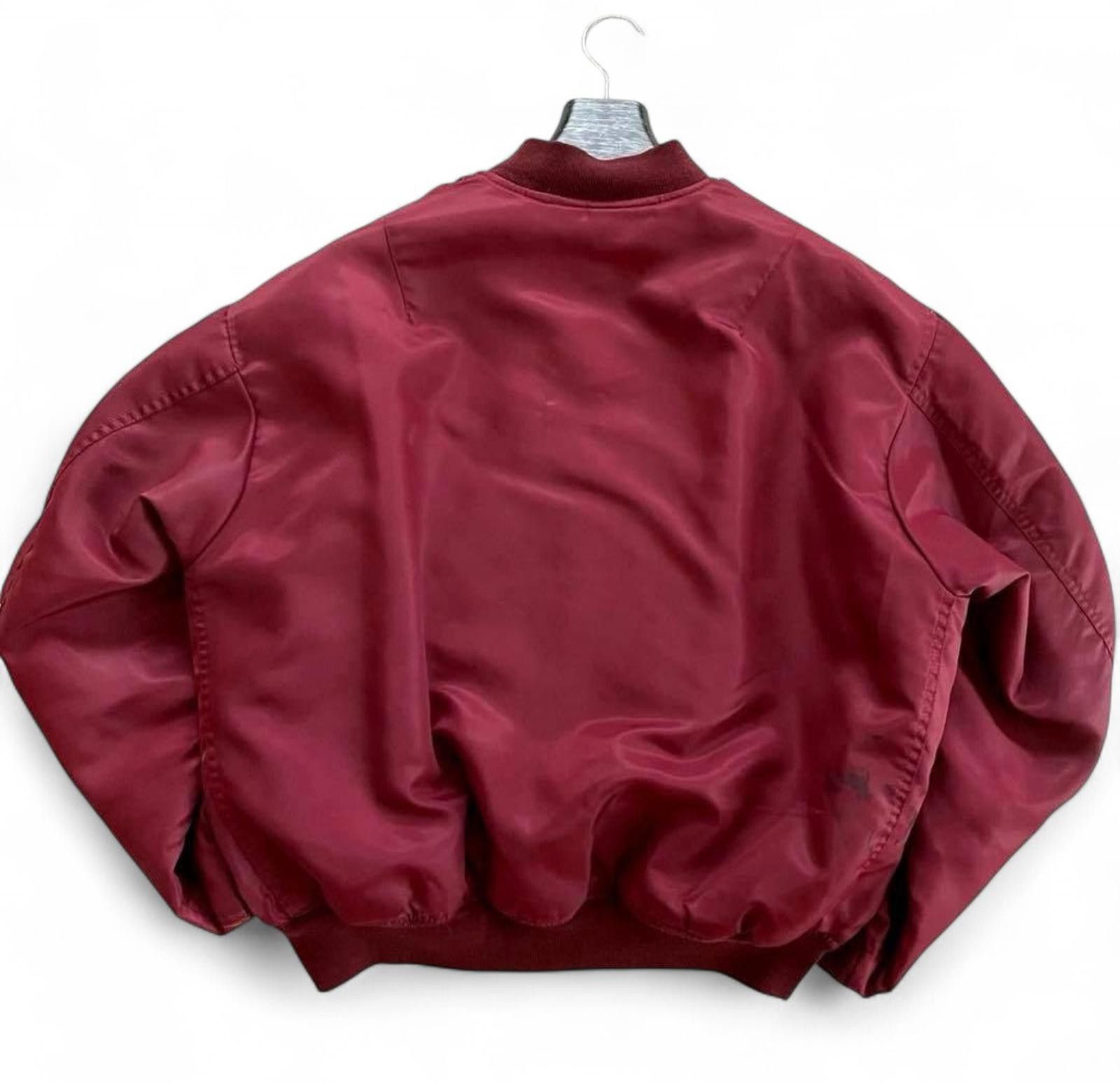 Avirex Avirex - Men's Burgundy Bomber Jacket Size US M / EU 48-50 / 2 - 3 Thumbnail